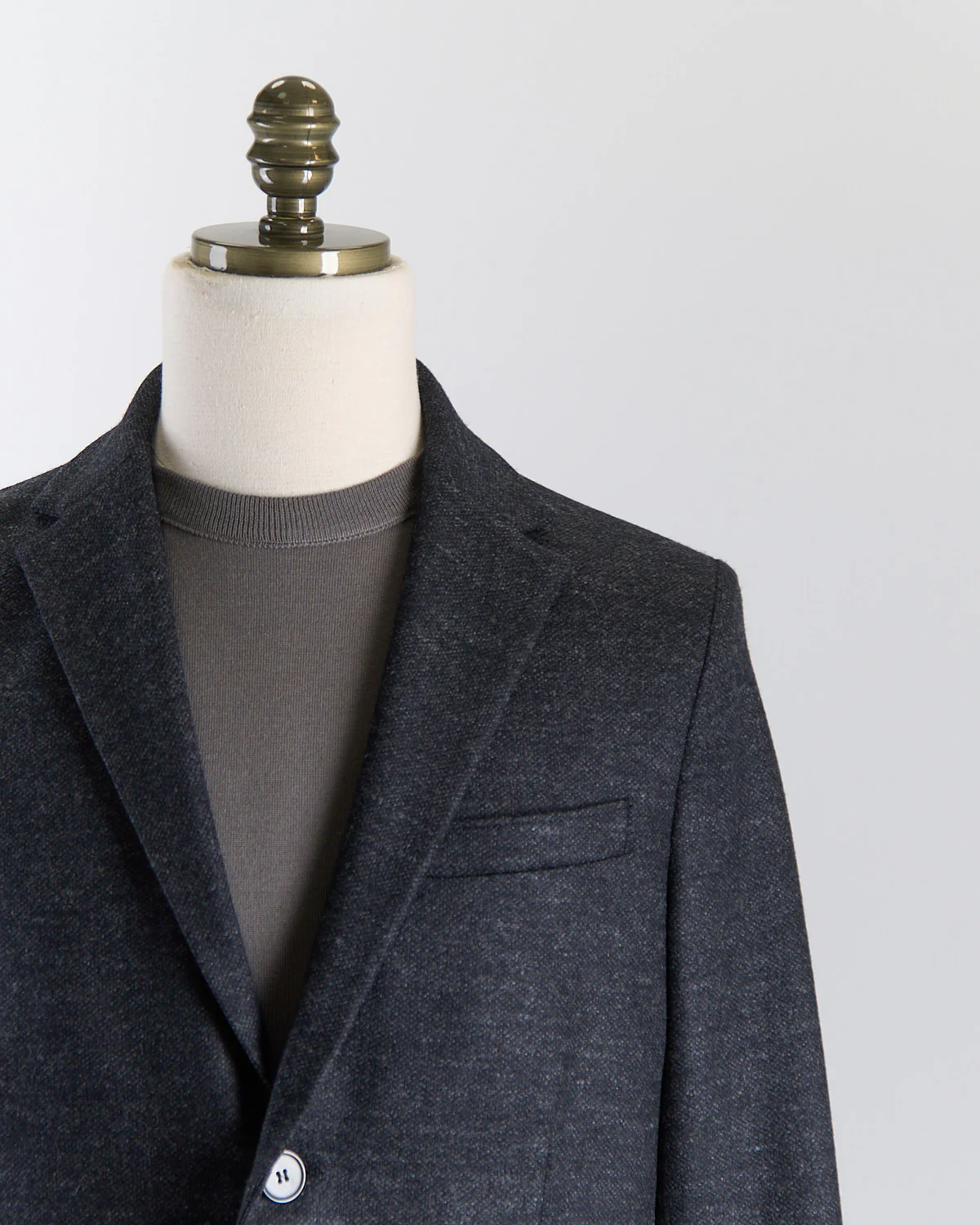 Luxury Vitale Barberis Pindot Stretch Knit Sweater Jacket - Image 2