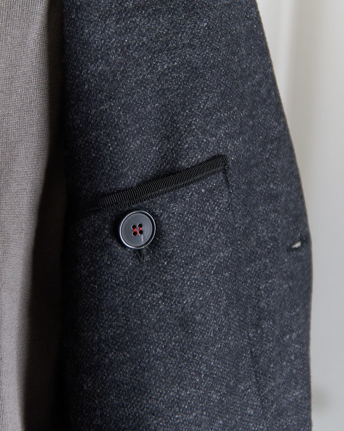 Luxury Vitale Barberis Pindot Stretch Knit Sweater Jacket - Image 7