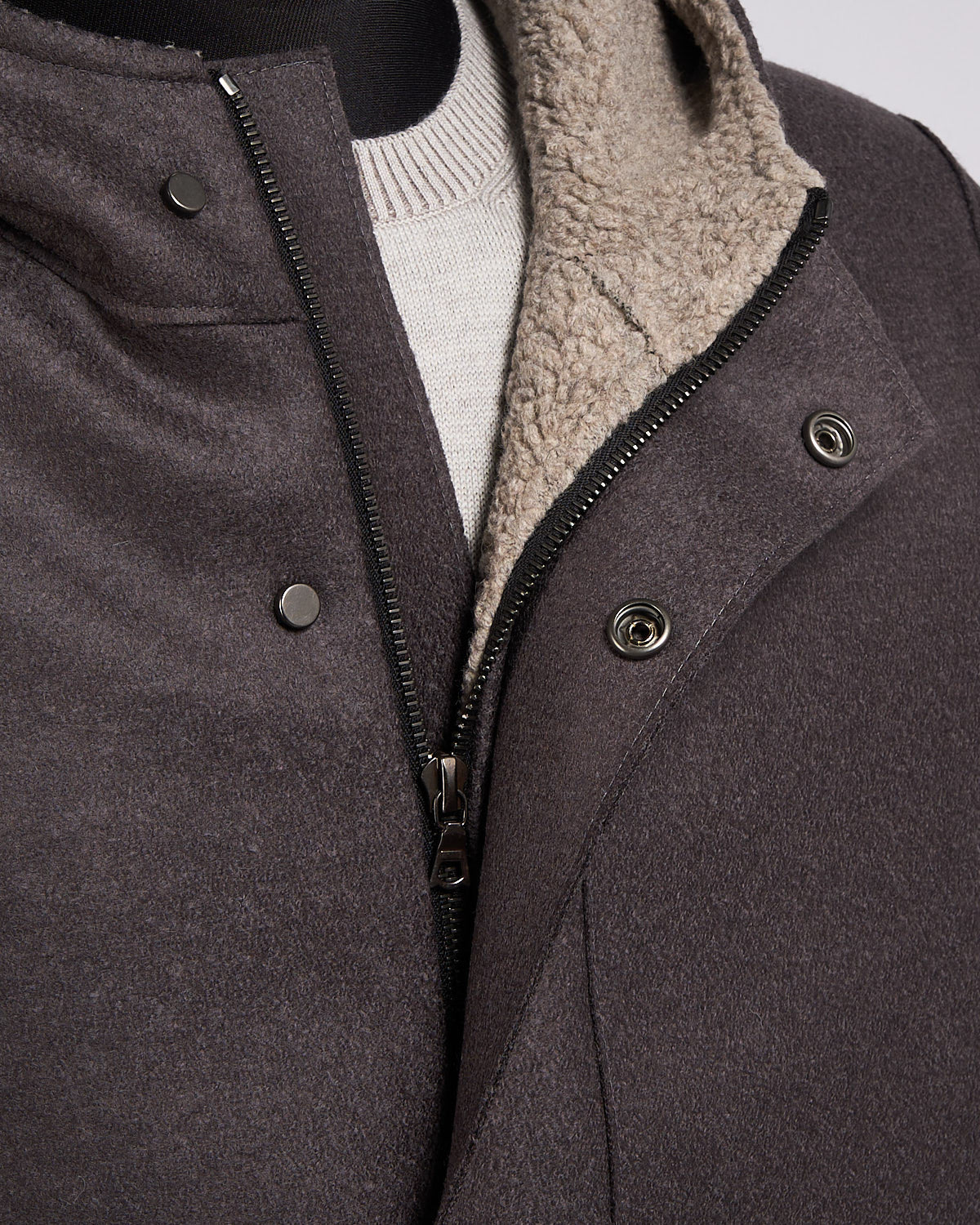 Pressed Wool & Boucle Parka - Image 4
