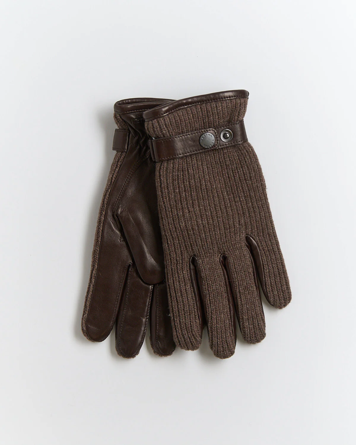 'Christopher' Knit Wool Backhand Leather Gloves