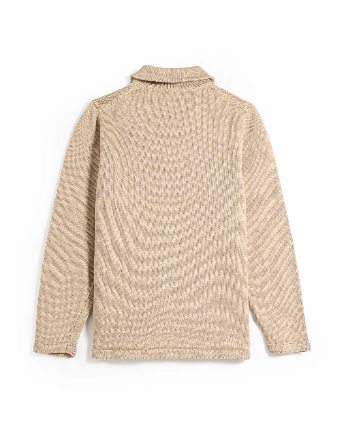 100% Washed Linen Classic Button Front Overshirt Sweater - Image 4