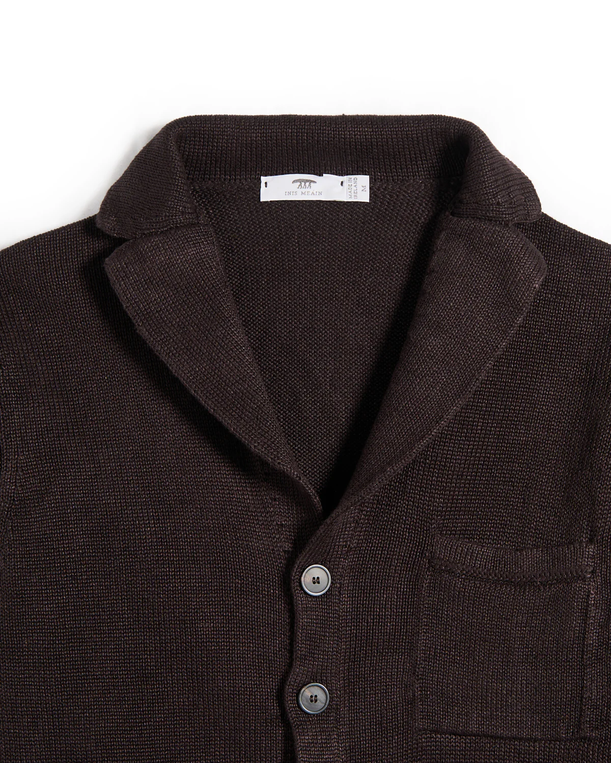 100% Washed Linen Classic Pub Jacket Sweater - Image 3