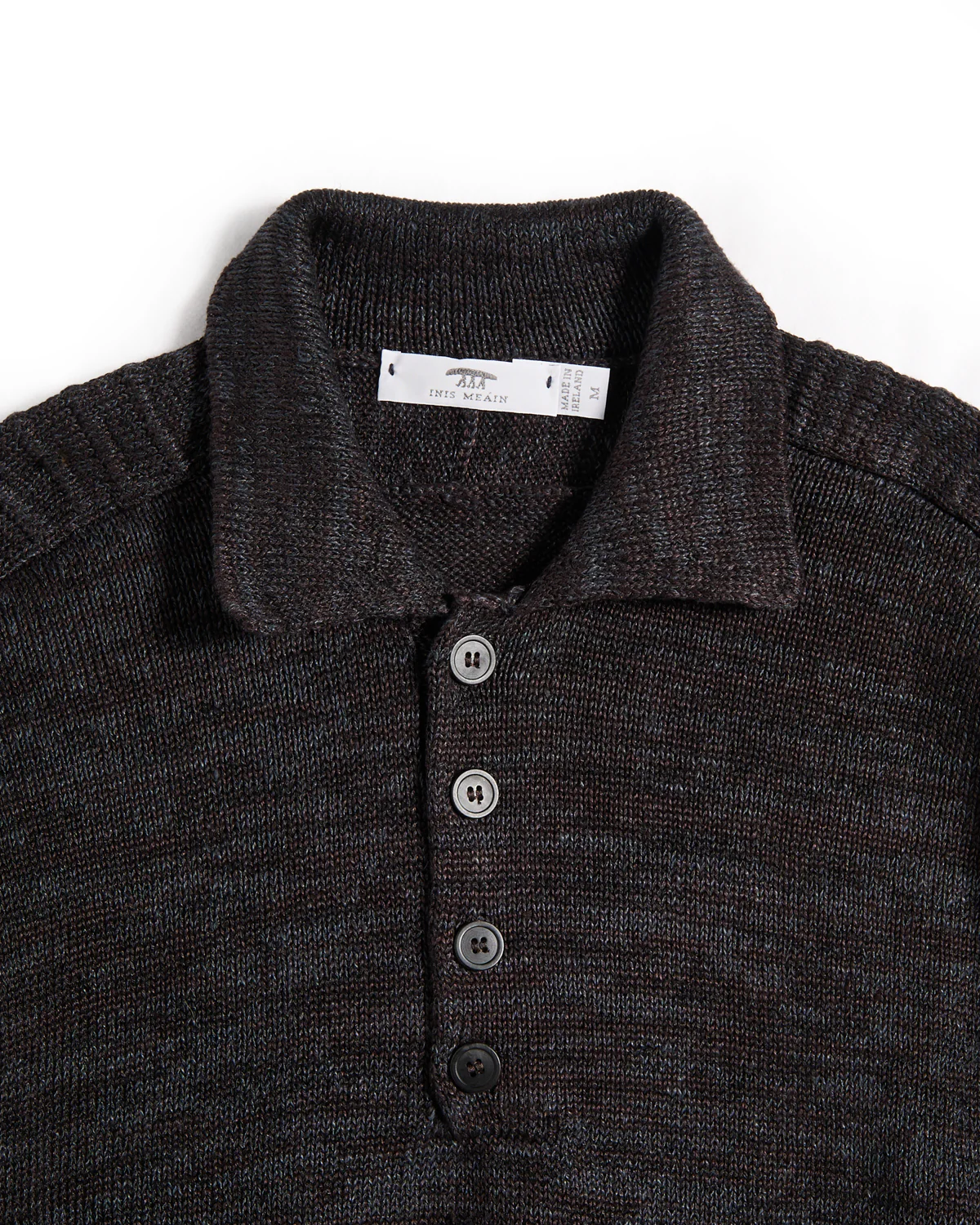 100% Washed Linen 'Honda 50' Polo Sweater - Image 2