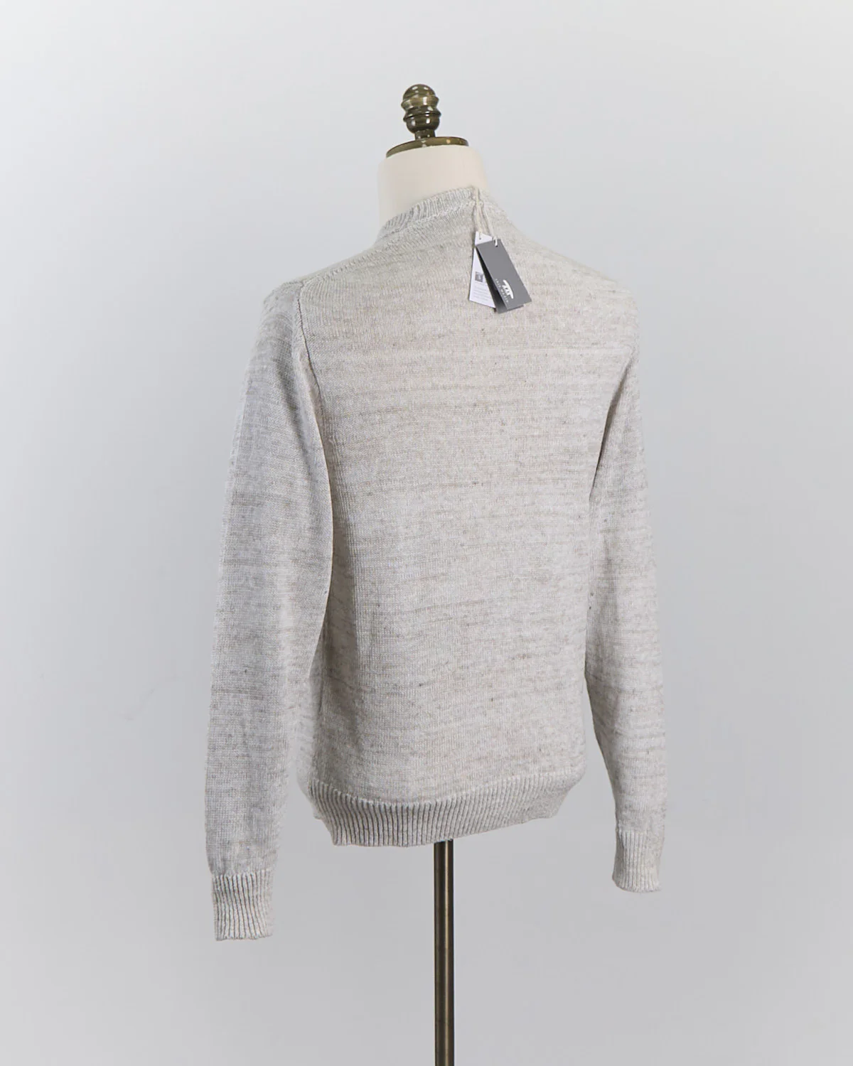 100% Washed Linen Stretch Crewneck - Image 6