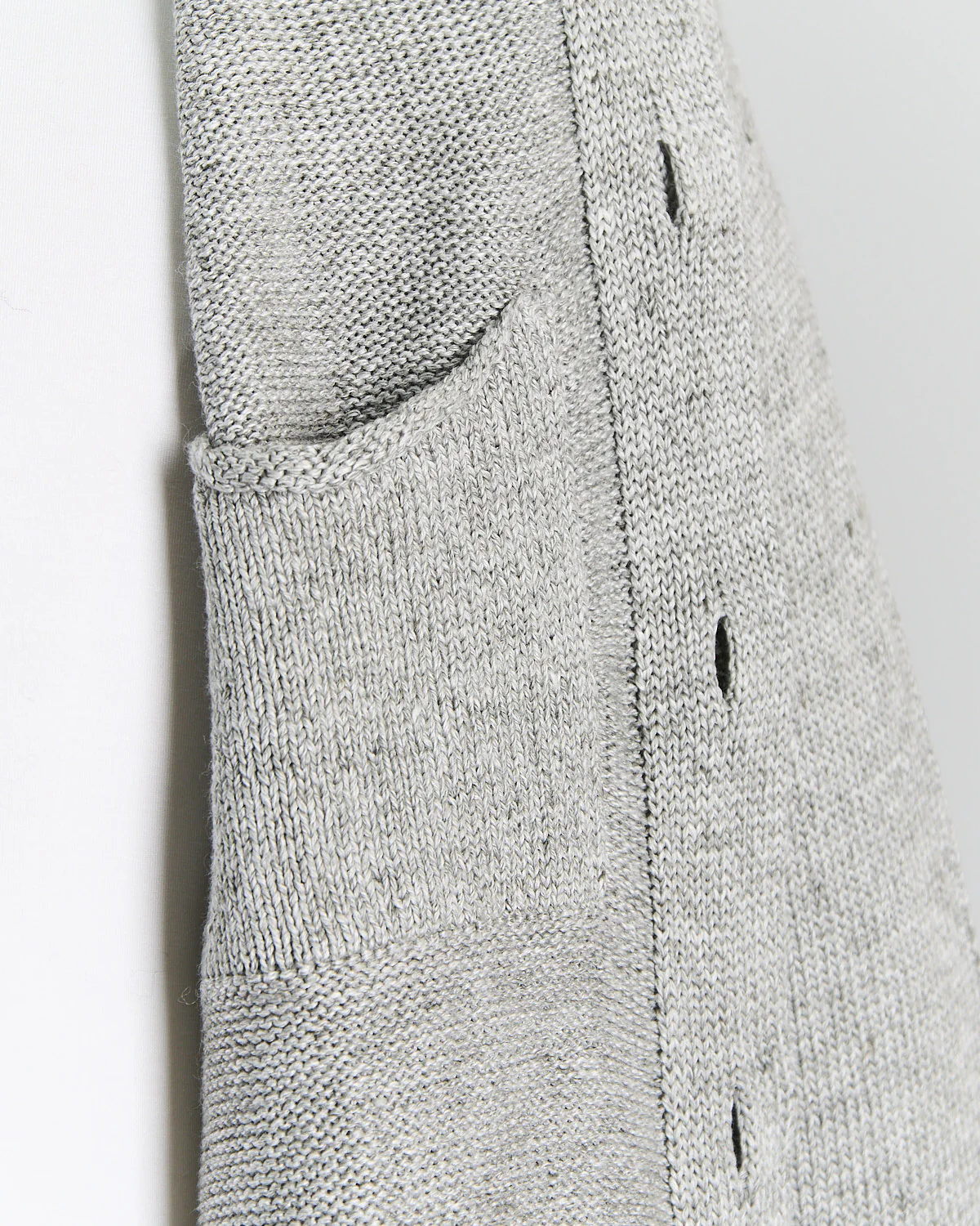 Signature 100% Washed Linen Light Grey Mix Shirt Jacket - Image 2