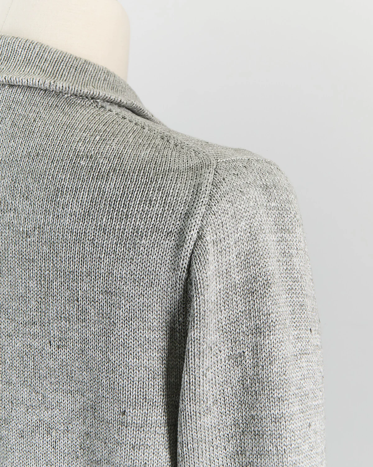 Signature 100% Washed Linen Light Grey Mix Shirt Jacket - Image 8