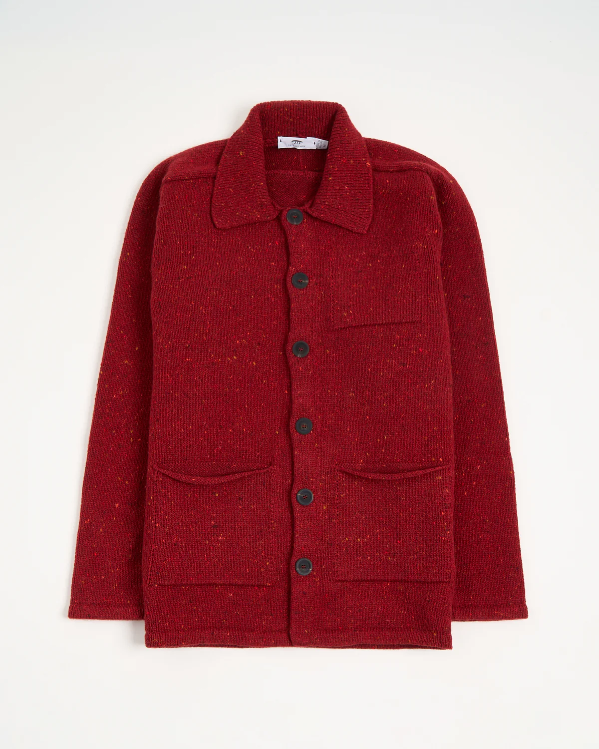 Wool-Cashmere Shirt Collar Carpenter's Jacket Sweater
