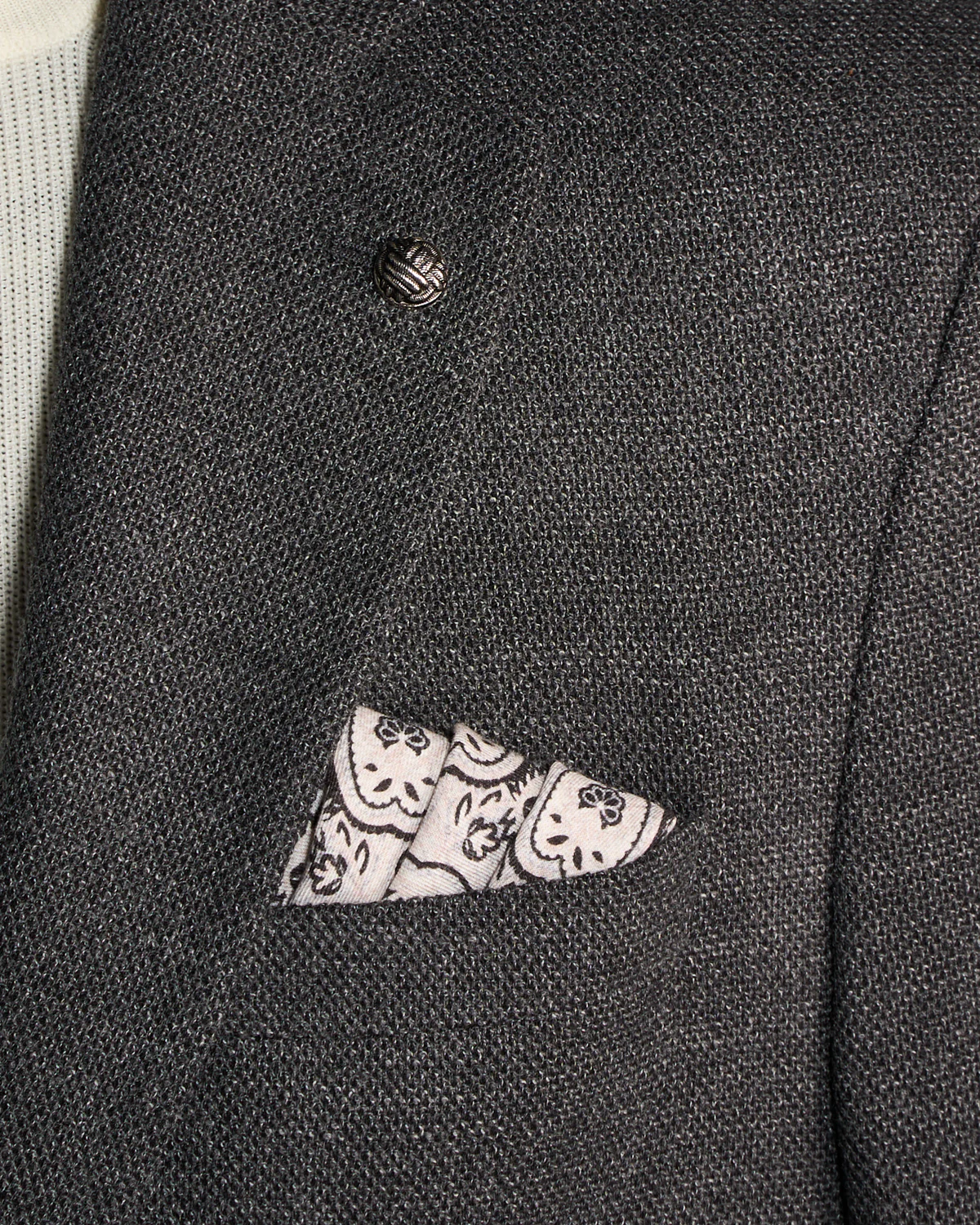 Charcoal Wool Stretch Piqué 'Hampton' Blazer - Image 6