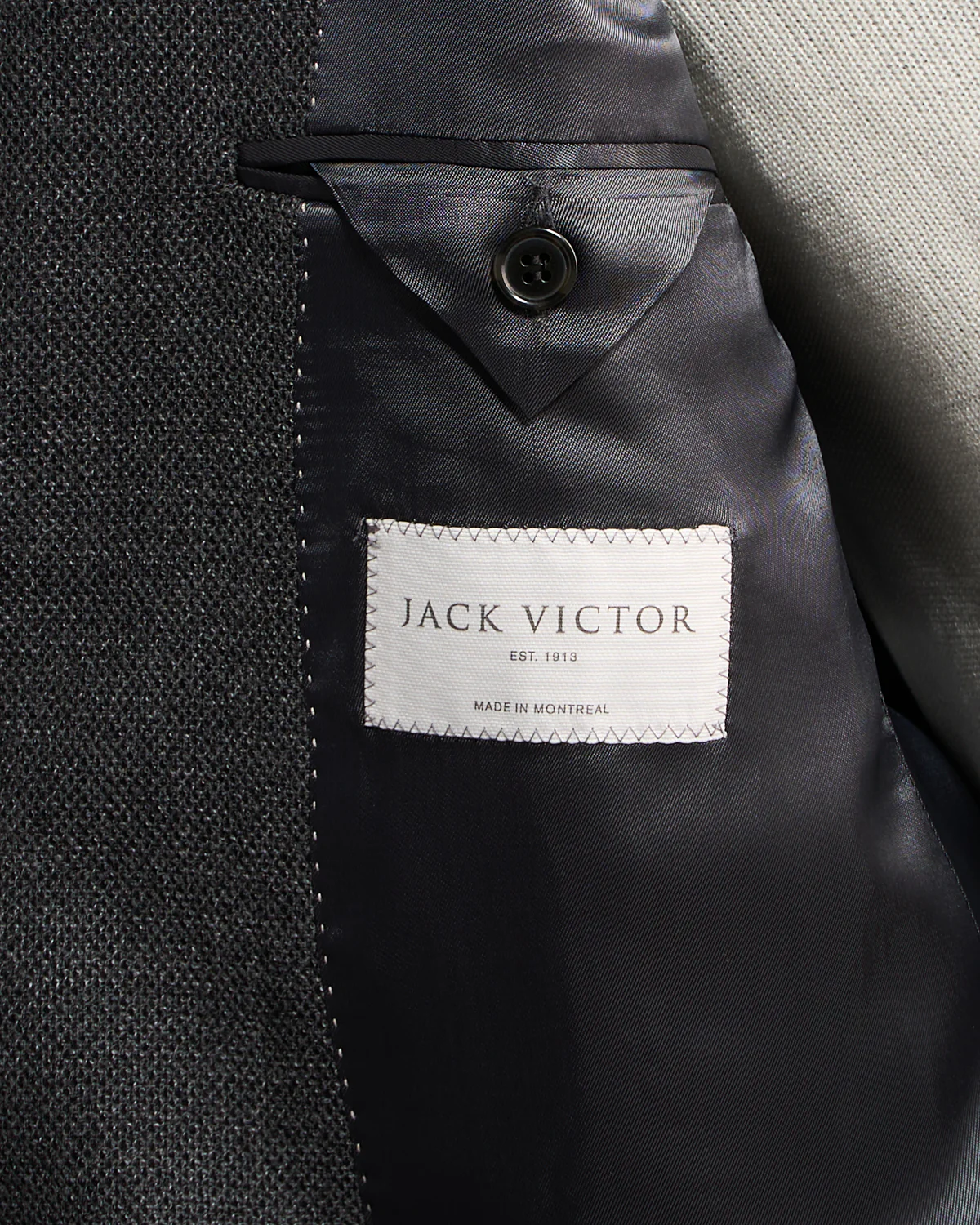 Charcoal Wool Stretch Piqué 'Hampton' Blazer - Image 8