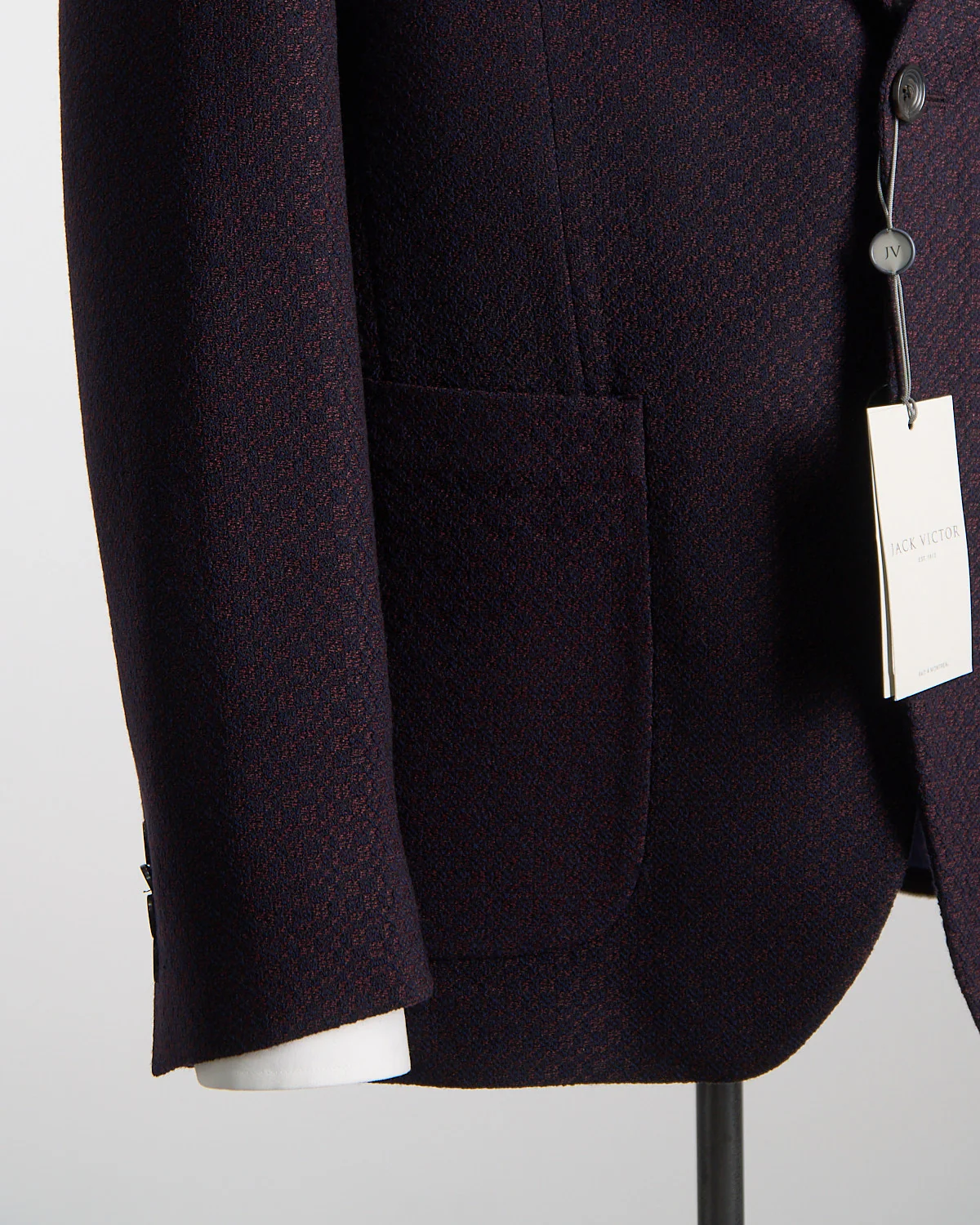 'Hampton' Fit Comfortwear Stretch Jacquard Wool Knit Sport Jacket - Image 6