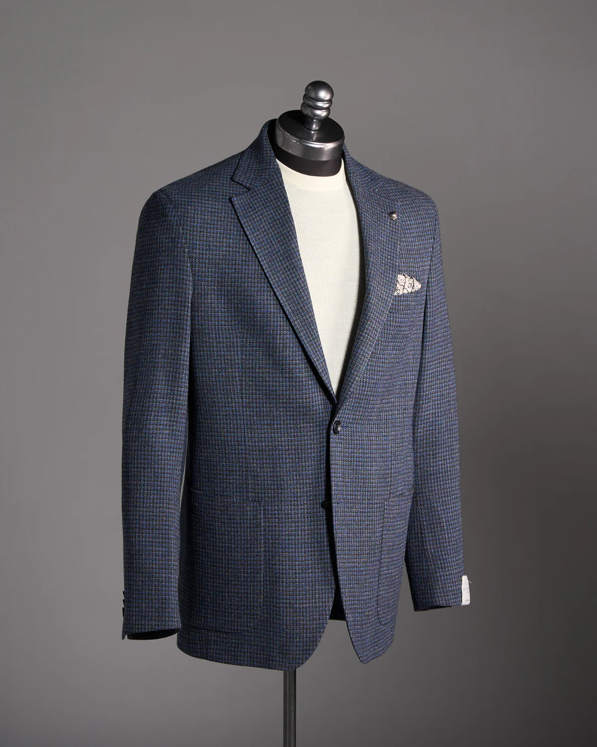 Indigo & Grey Neat Comfort Wool Stretch 'Hampton' Sport Jacket