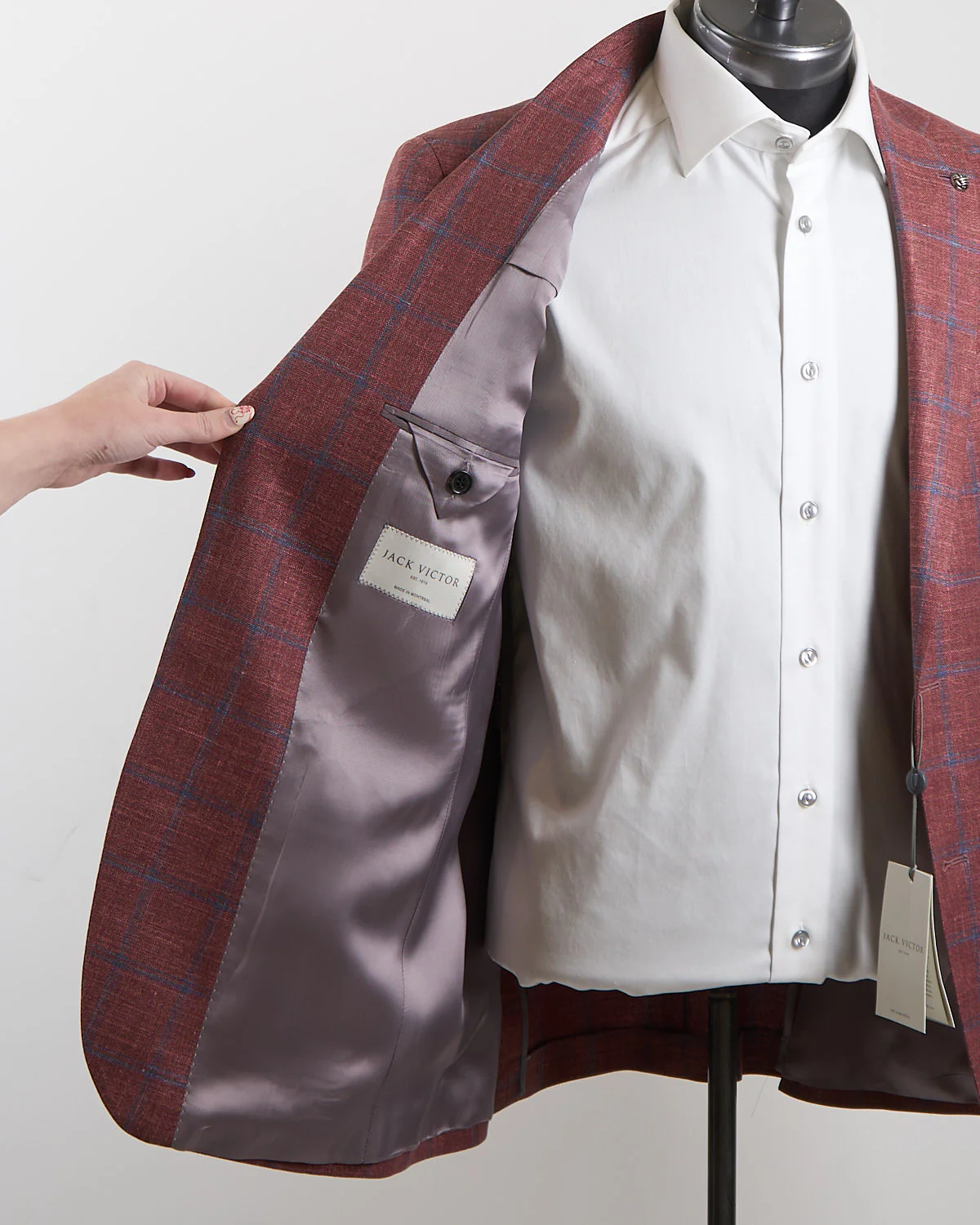 Stretch Summertime Check Hopsack Soft Jacket - Image 7