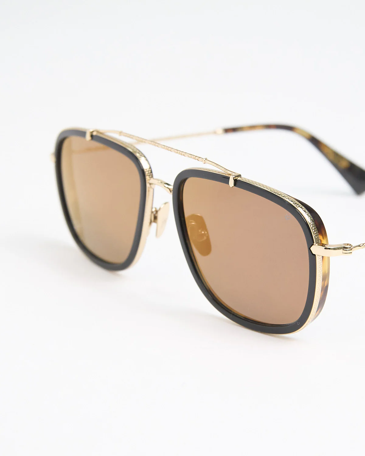 Black & Gold Tortoise Square Aviator SJV550 Sunglasses - Image 5
