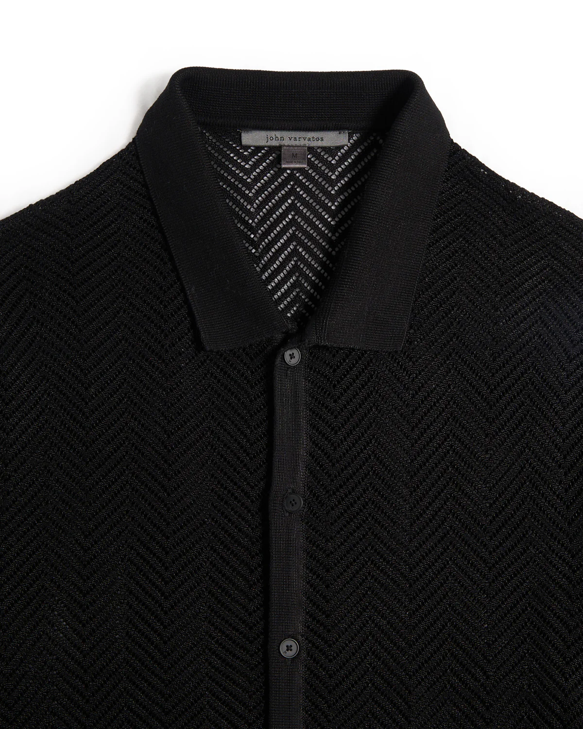 Ginsberg Ss Knit Herringbone Shirt - Image 2