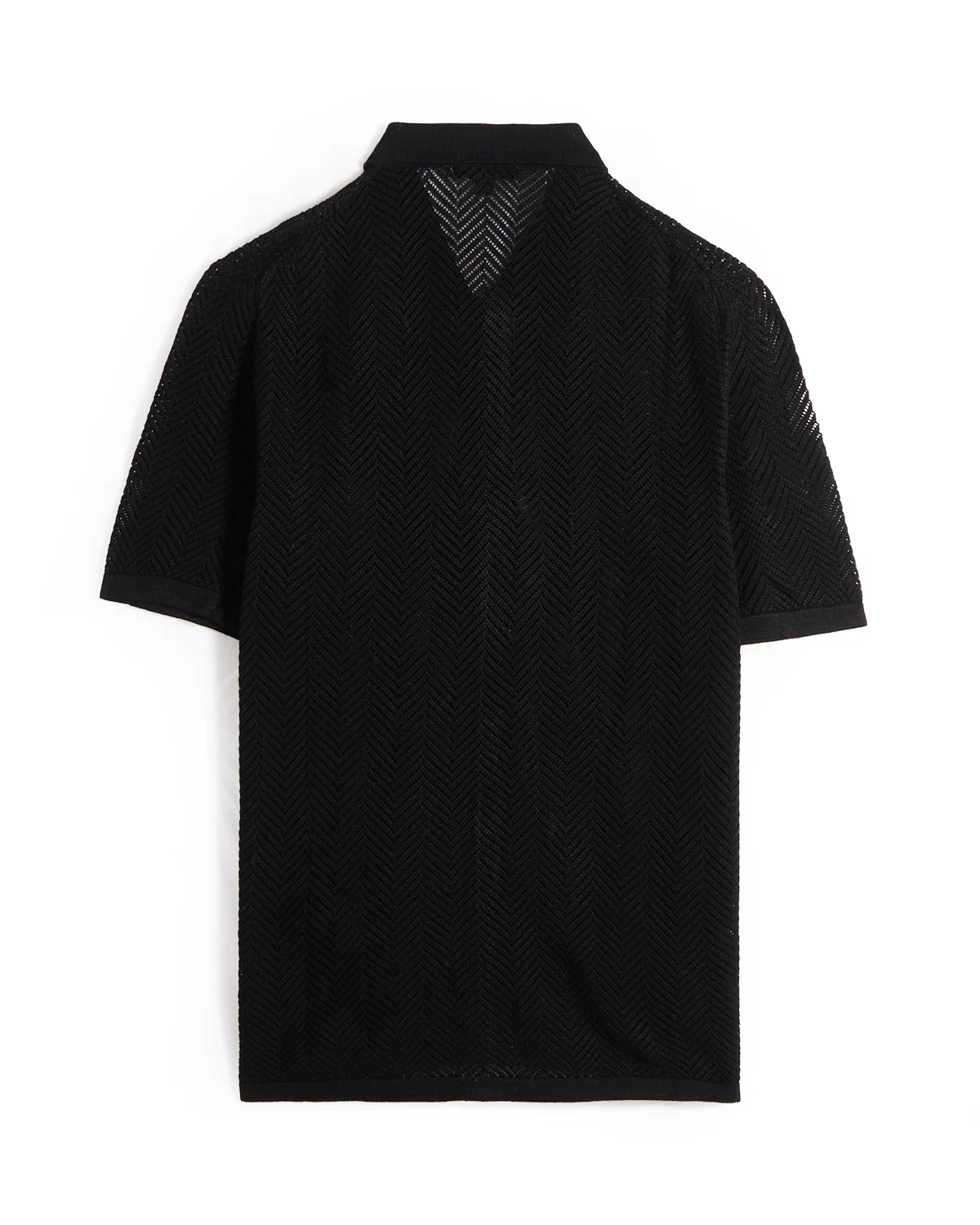 Ginsberg Ss Knit Herringbone Shirt - Image 3