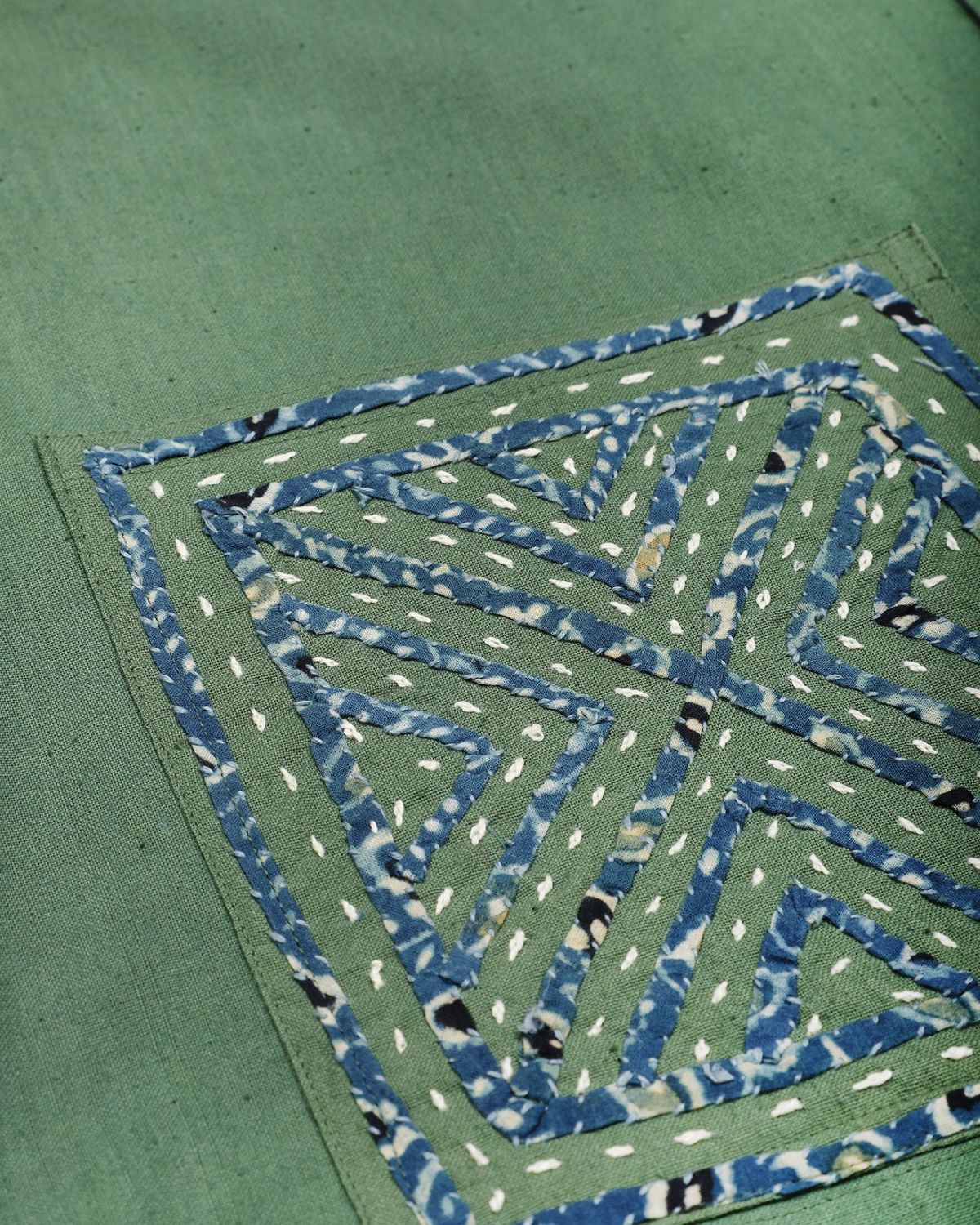 Boxy Fit 'Bodhi' Rabari Appliqué Cotton 4 Button Jacket - Image 4