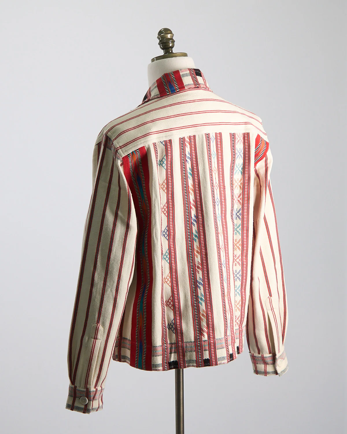 Handloom Cotton & Wool Striped 'Bodhi' Shirt Jacket - Image 3