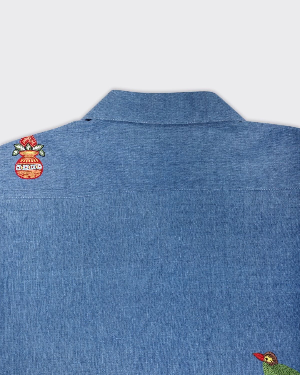 Oversized Hand Embroidered Animals Camp Collar Shirt - Image 5