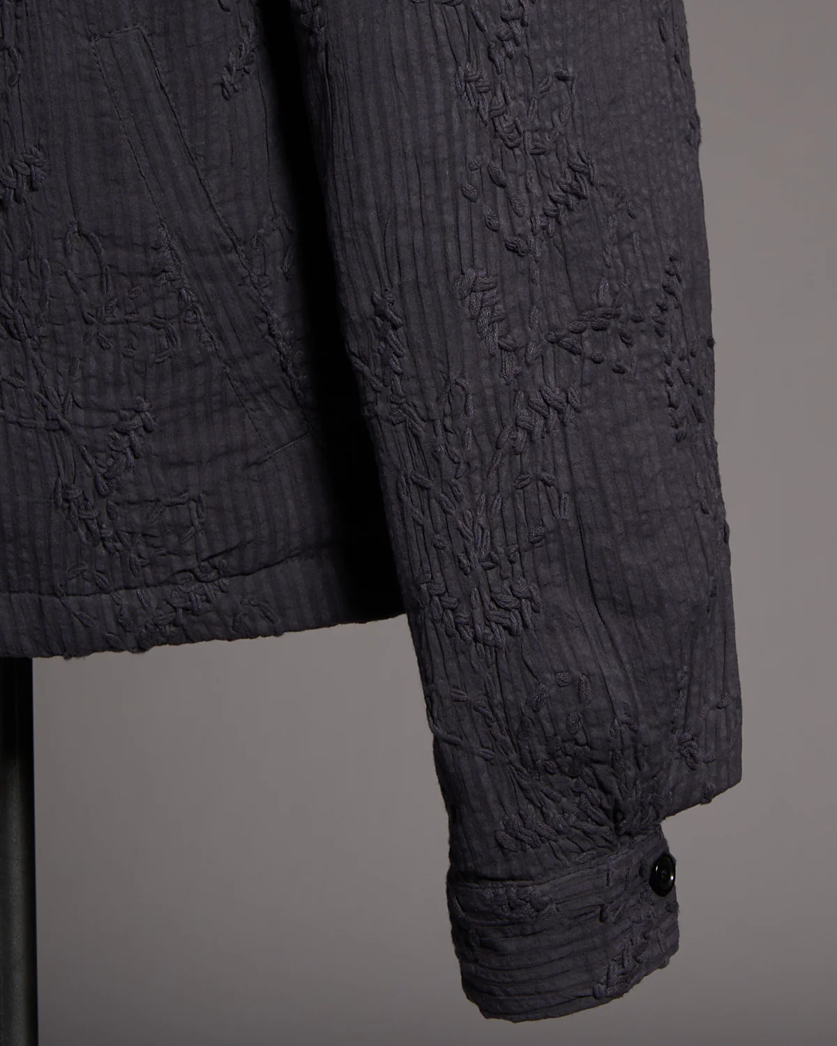 Stanley Seersucker With Hand Embroidery Relaxed Jacket - Image 3