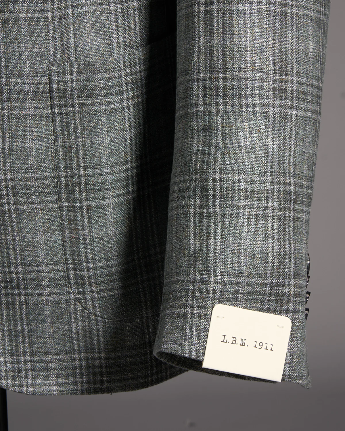 Grey Green Check Silk-Wool Sport Jacket - Image 5