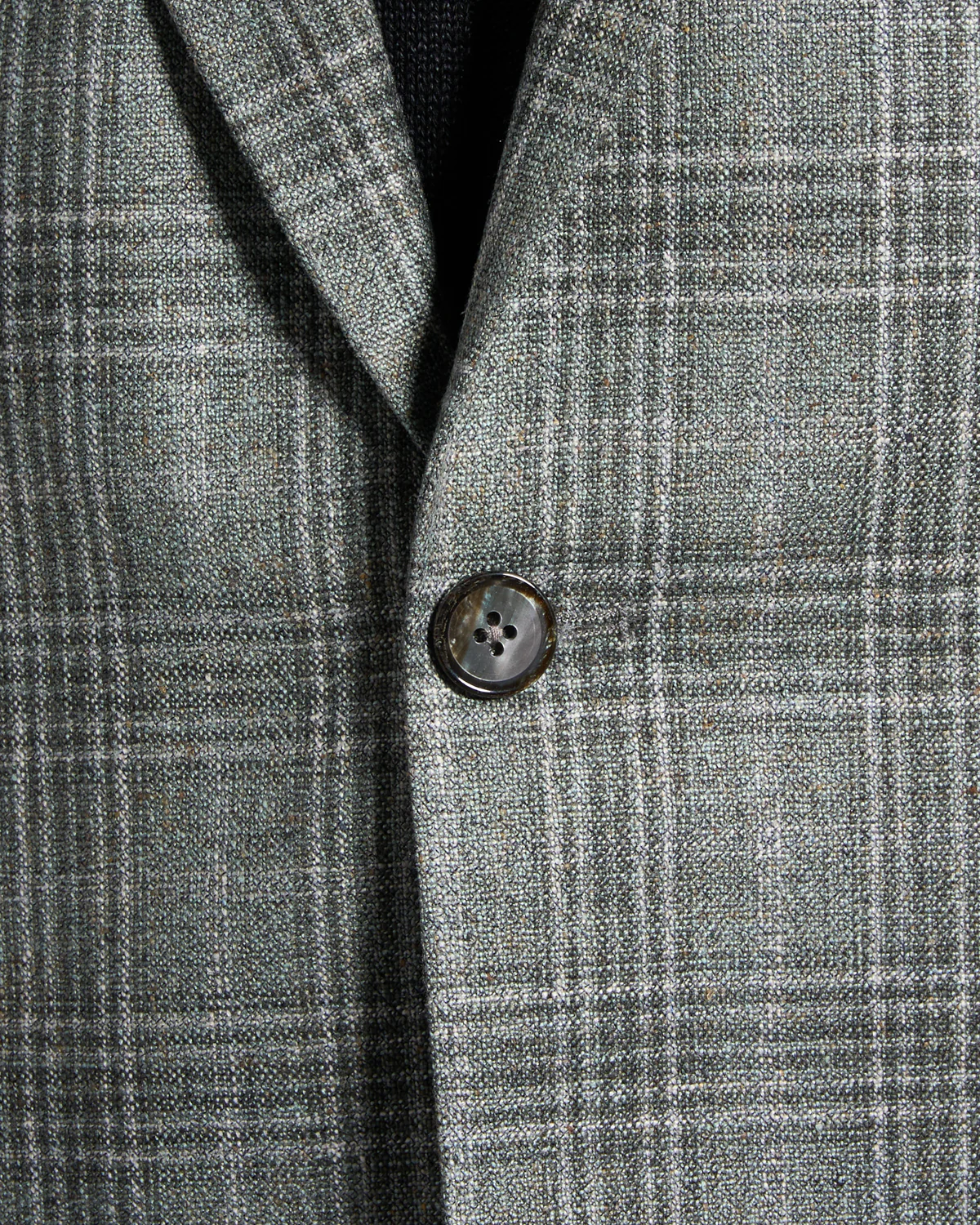 Grey Green Check Silk-Wool Sport Jacket - Image 9