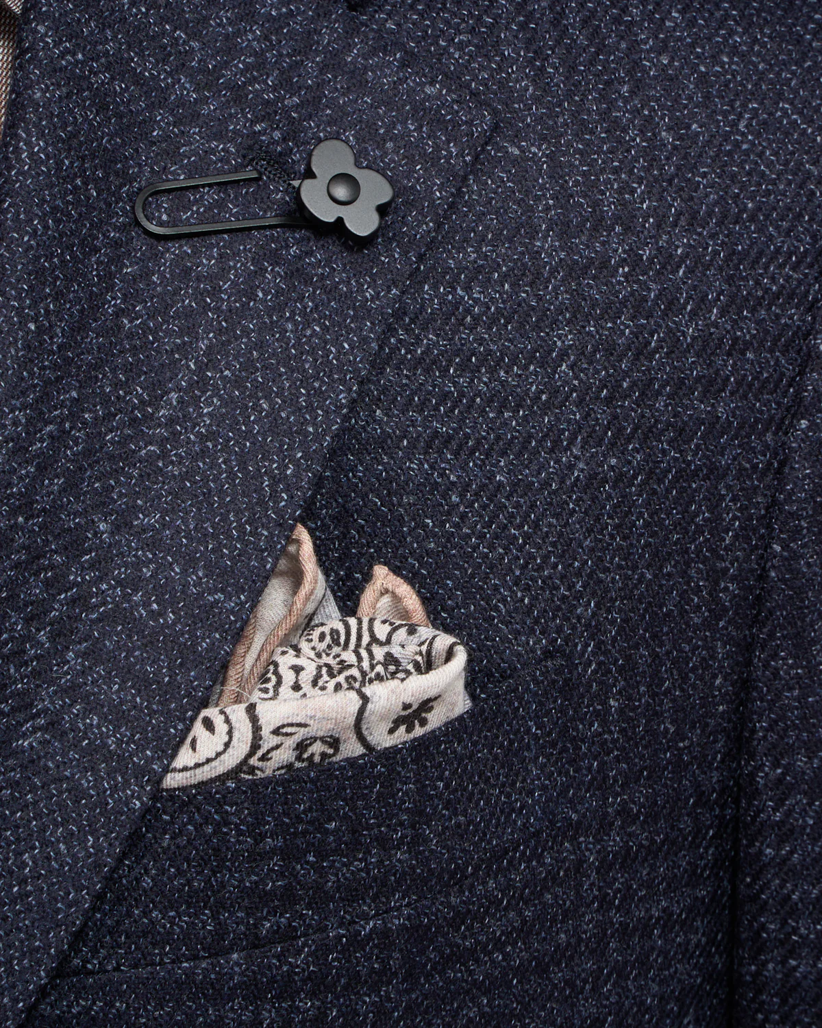Navy Fine Tweed Glencheck 'Iconic' Fit Soft Sport Jacket - Image 6