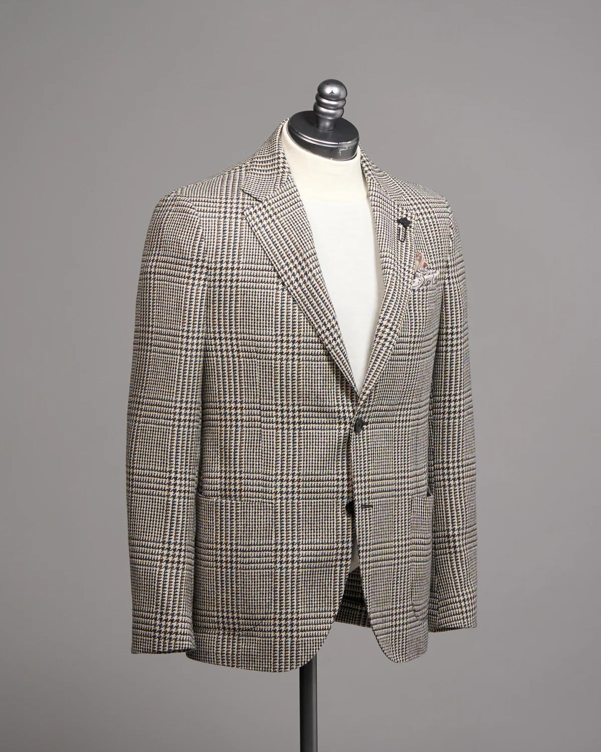 Wool Alpaca & Silk 'Iconic' Fit Highland Check Jacket