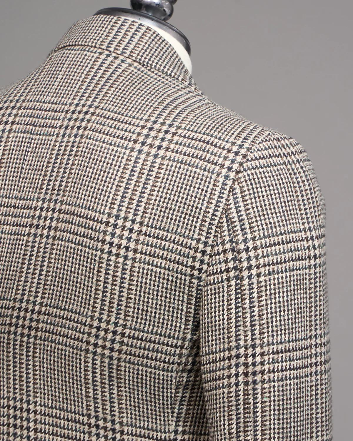 Wool Alpaca & Silk 'Iconic' Fit Highland Check Jacket - Image 4
