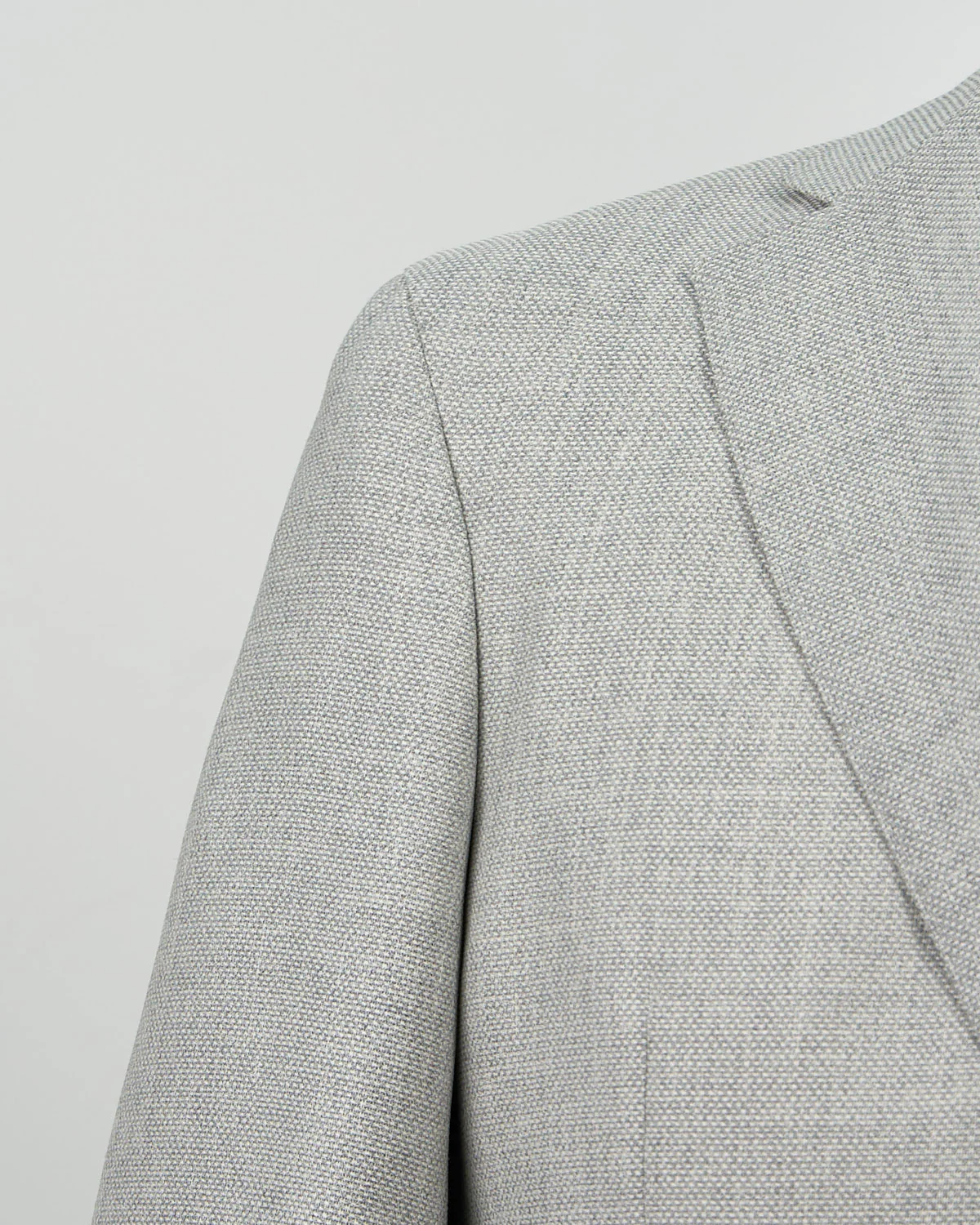 Essential Hopsack Silver Wool Blazer - Image 4