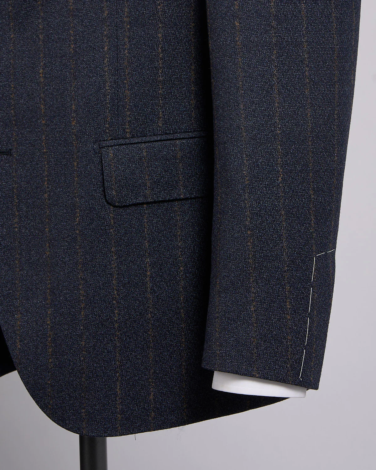 Flocked Stripe Wool Stretch Flannel Soft 'Dream' Suit - Image 5