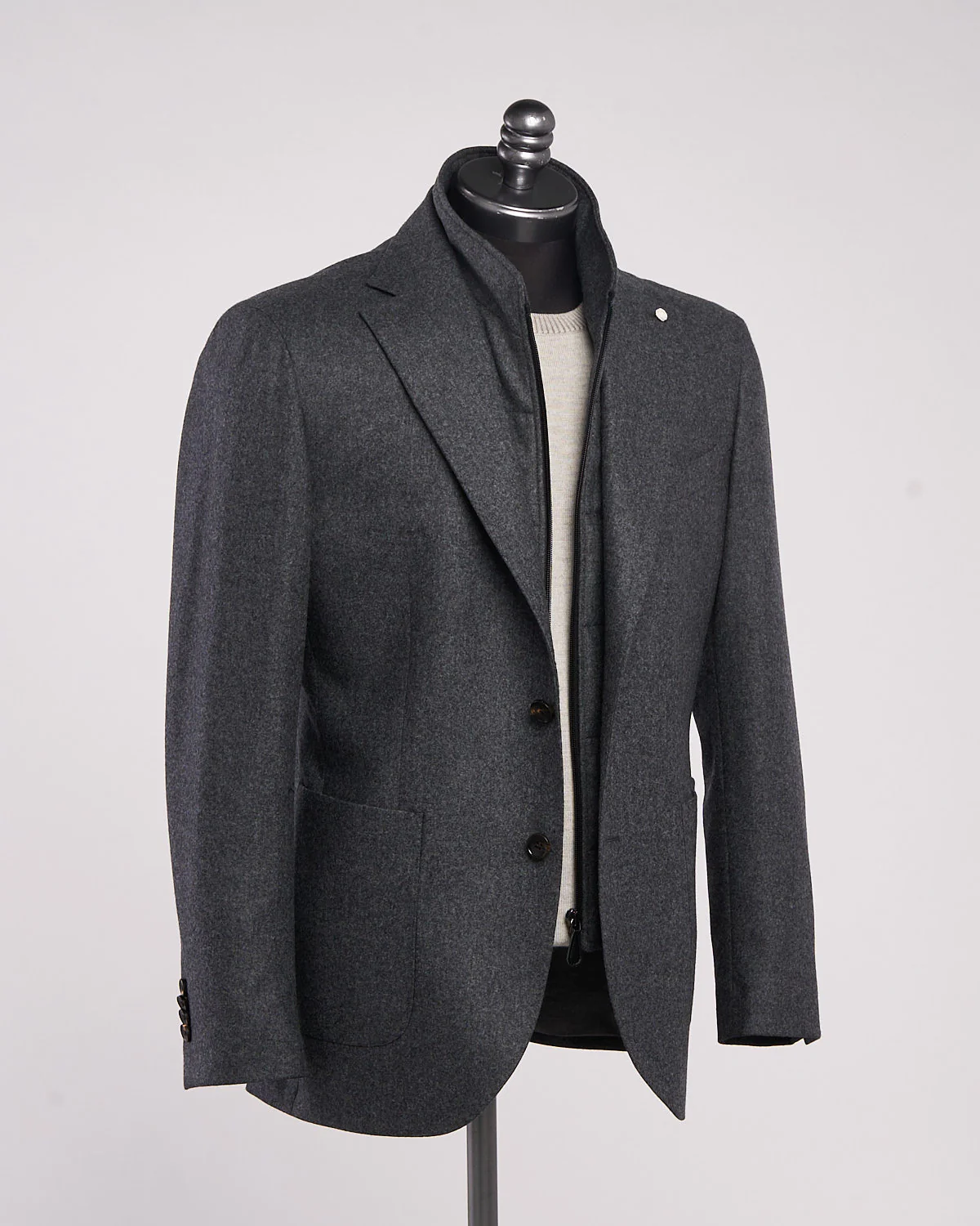 Grey Wool Hybrid Sport Jacket - Image 4