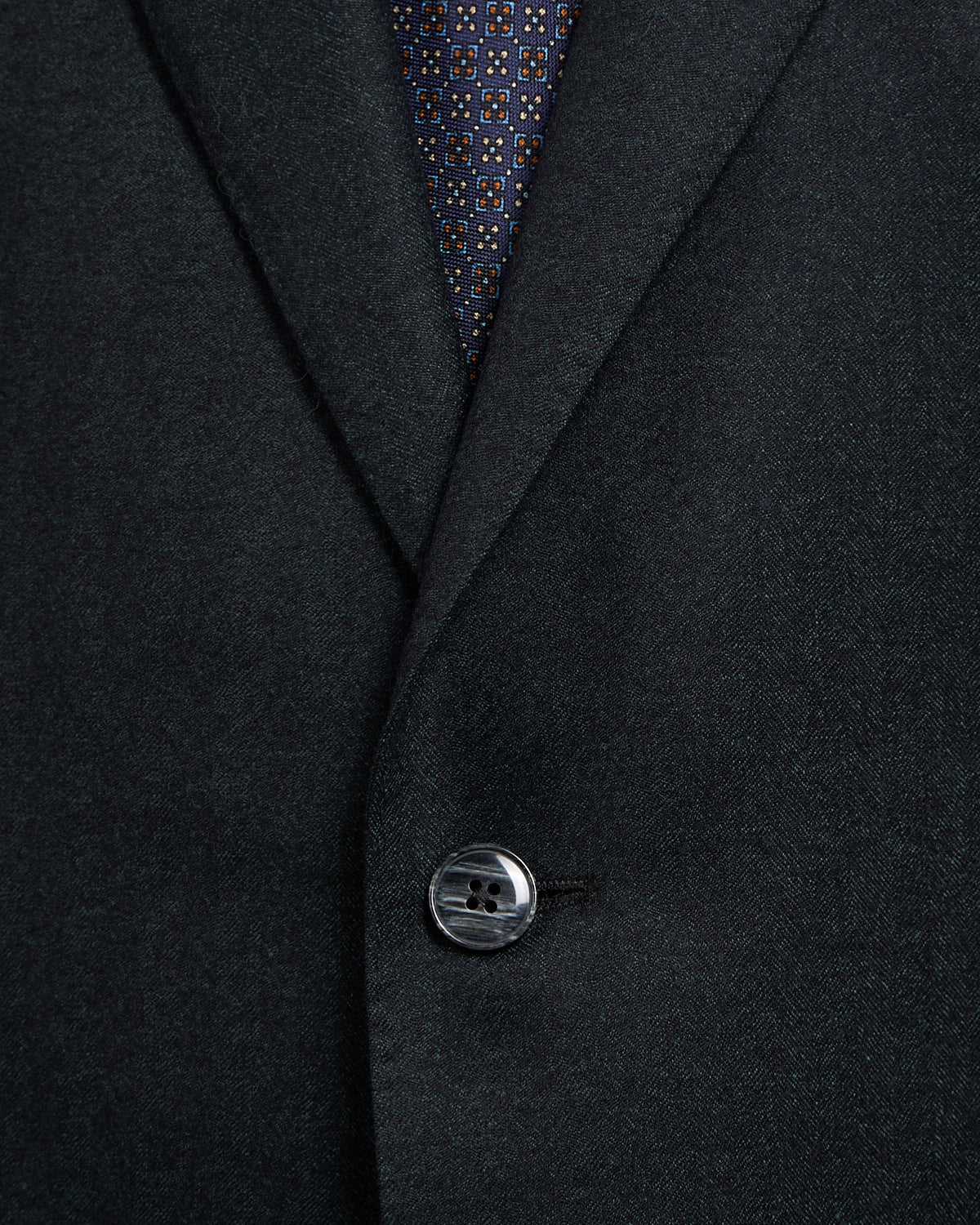 Super 120's Emerald Green Barberis Flannel Wool Soft Dream Suit - Image 4