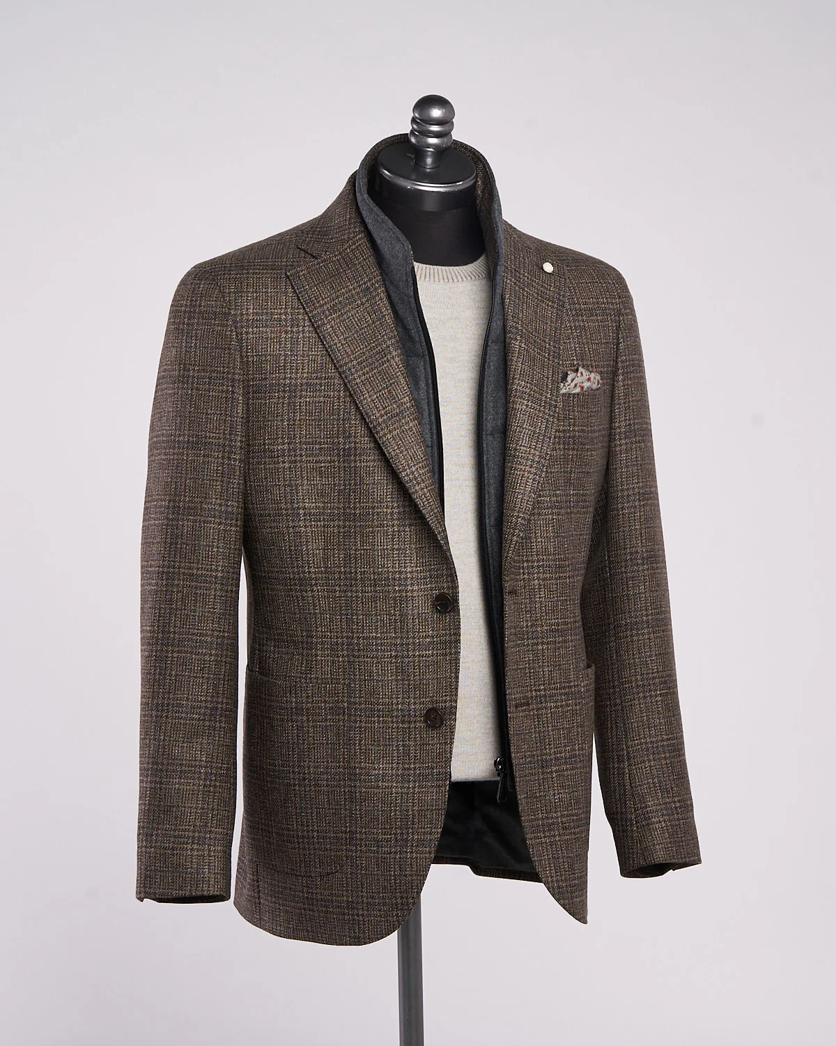 Tonal Check Wool Hybrid Sport Jacket - Image 3