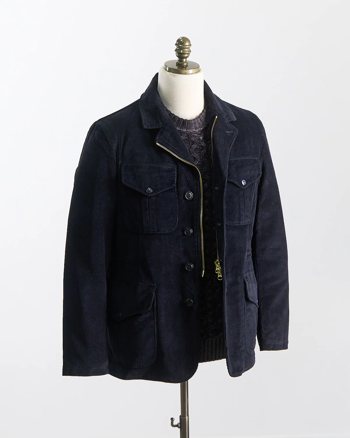 7028-Qk Corduroy 'Alligator' Field Jacket - Image 2
