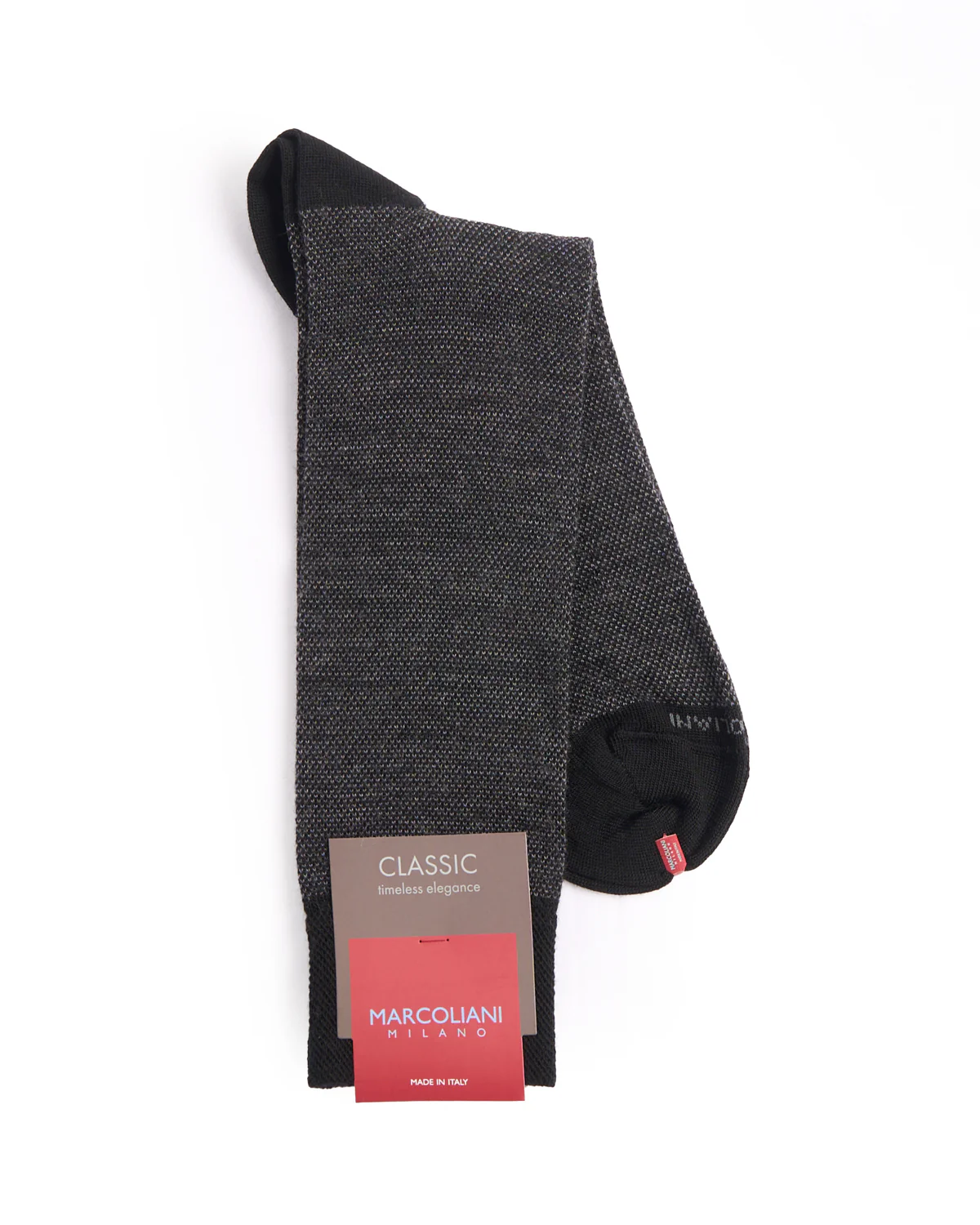 Black Extrafine Merino Birdseye Socks - Image 2