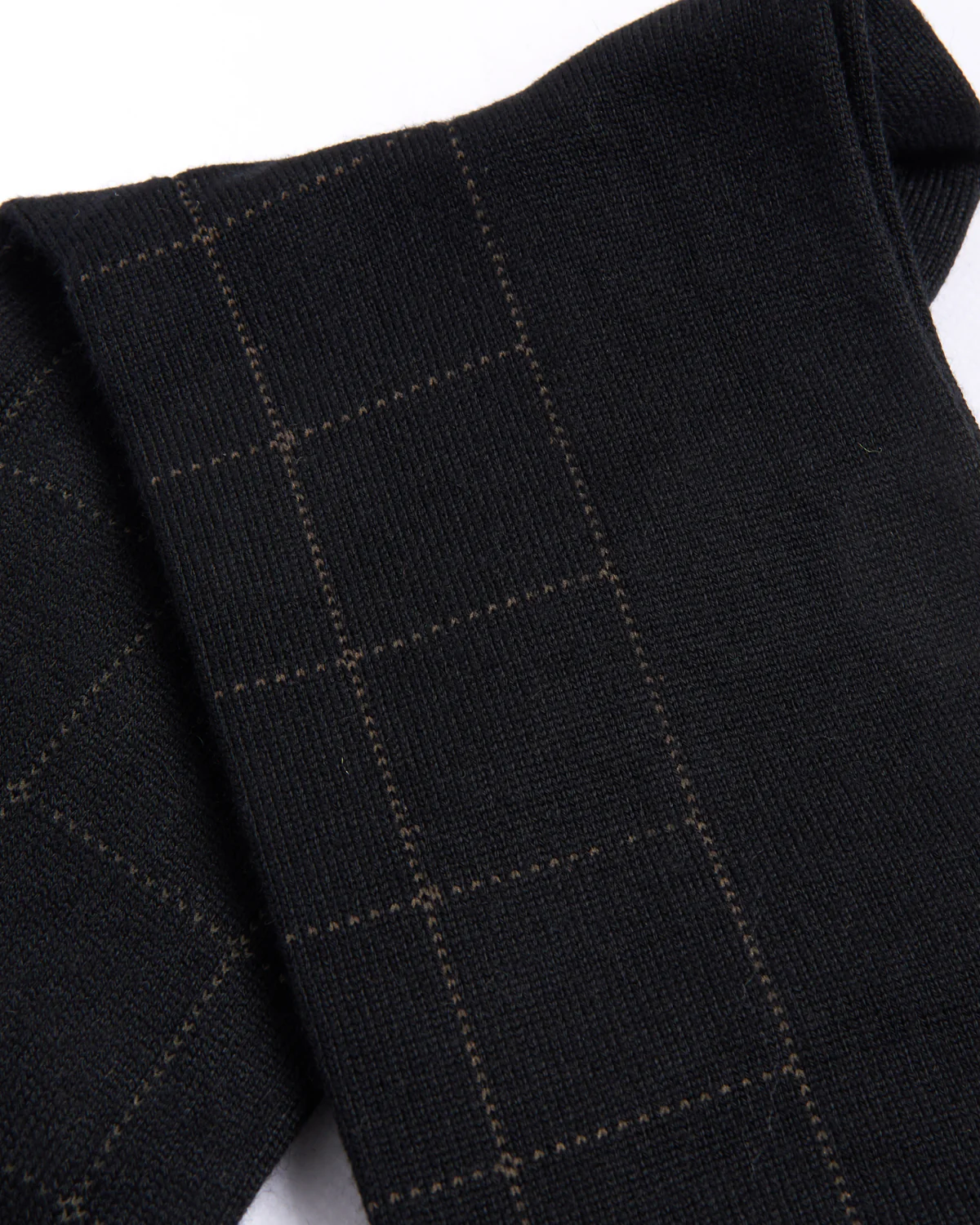 Black Mousse Of Modal Windowpane Socks - Image 3