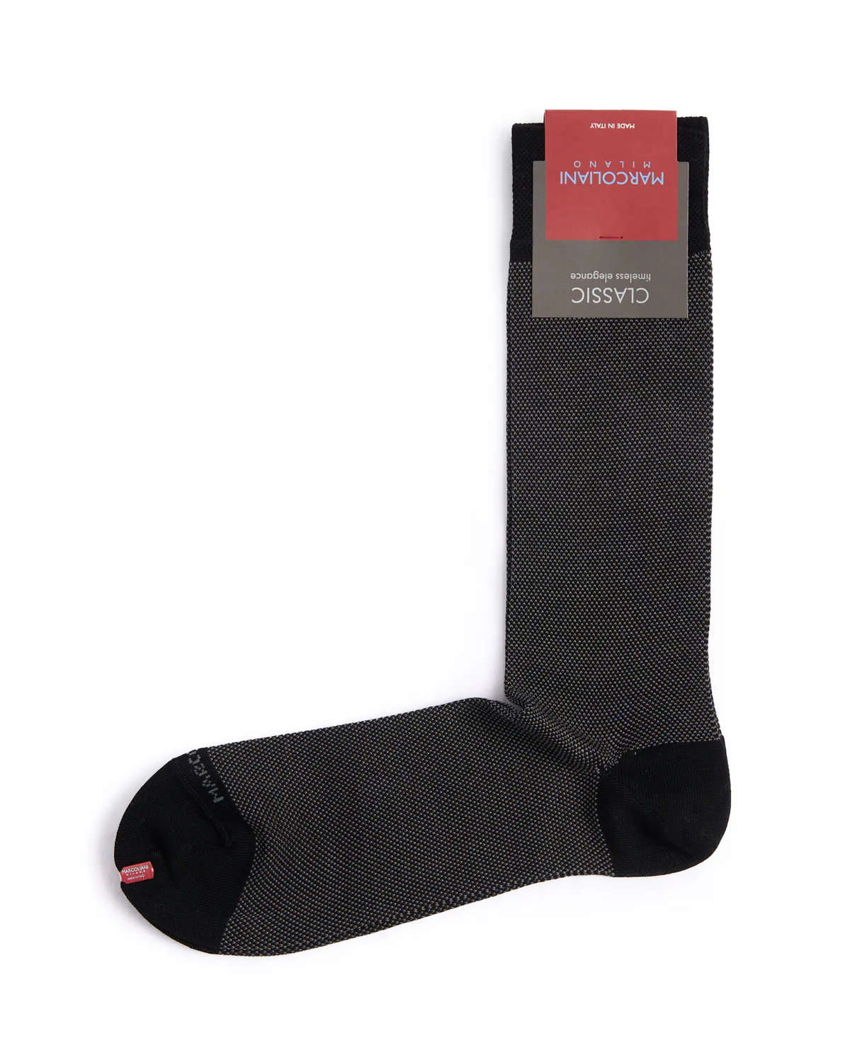 Black Pima Cotton Birdseye Socks