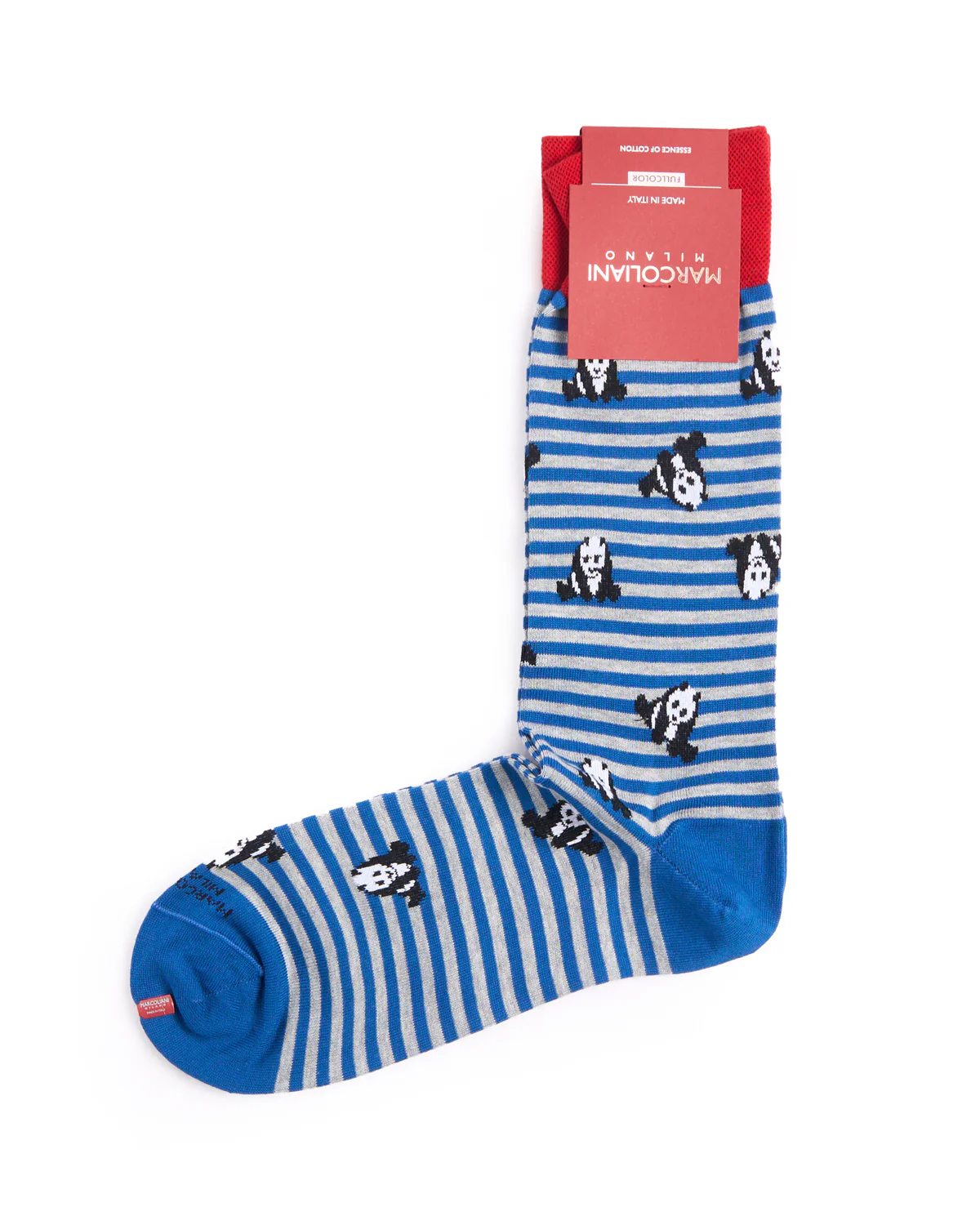 Blue / Pearl Pima Cotton Panda Socks