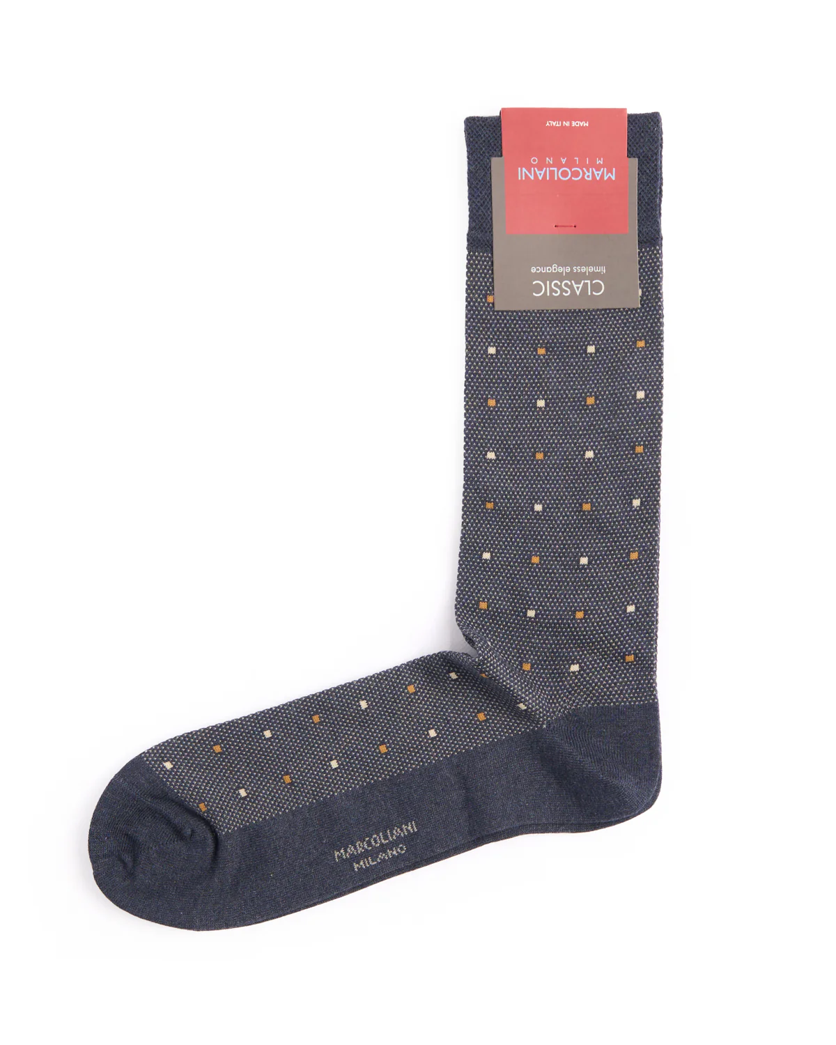 Indigo Blue Pima Cotton Contemporary Dots Socks