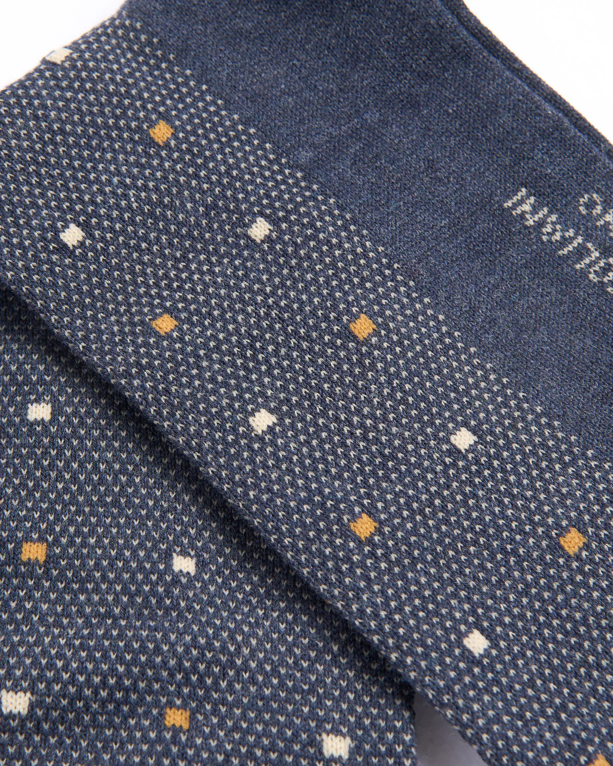 Indigo Blue Pima Cotton Contemporary Dots Socks - Image 3