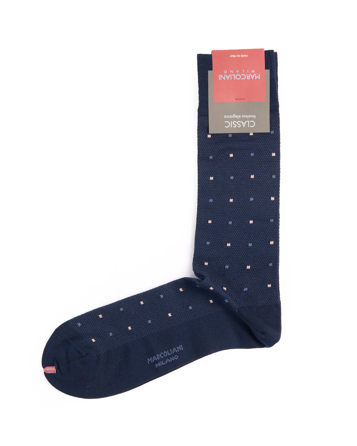 Navy Pima Cotton Contemporary Dots Socks