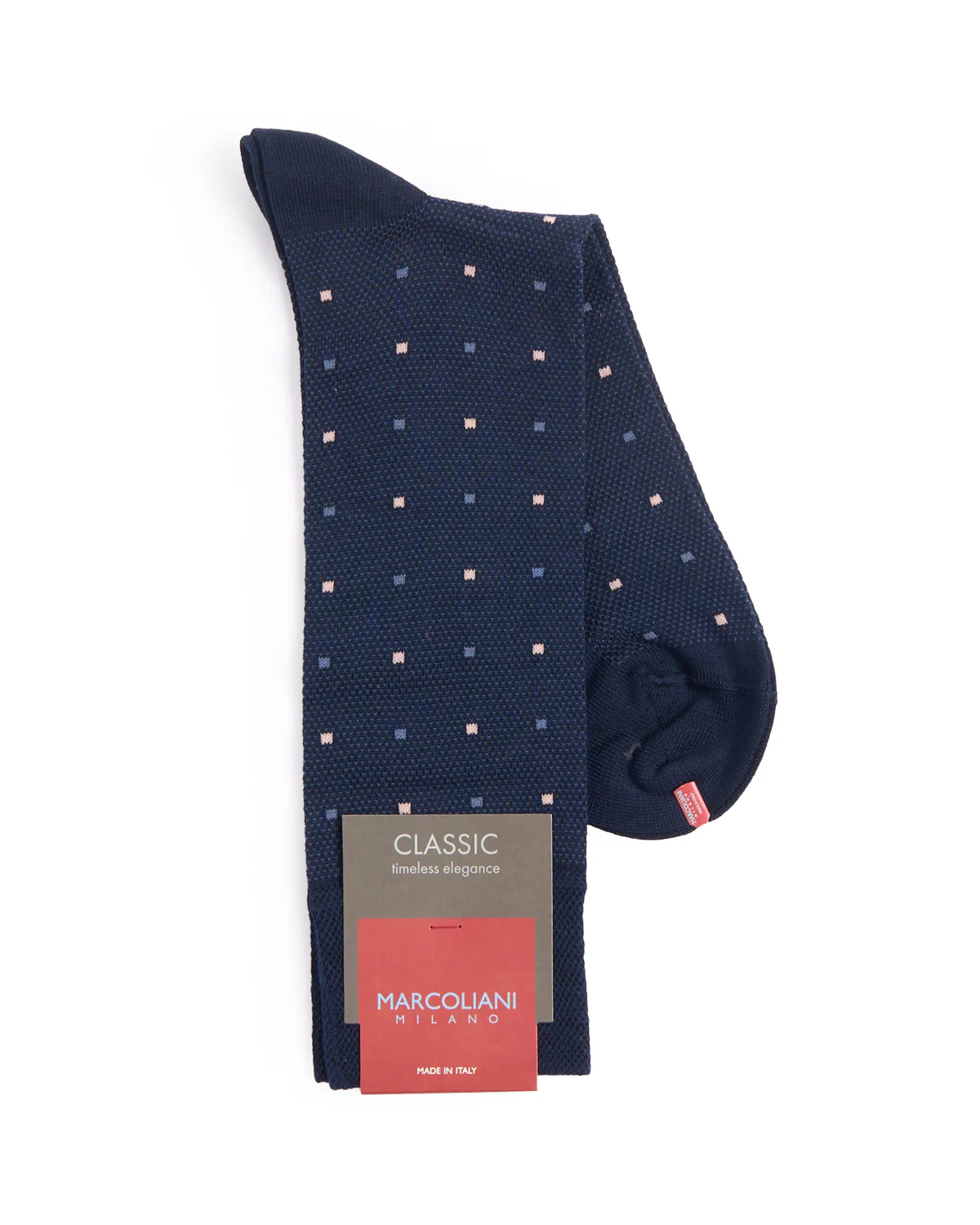 Navy Pima Cotton Contemporary Dots Socks - Image 2