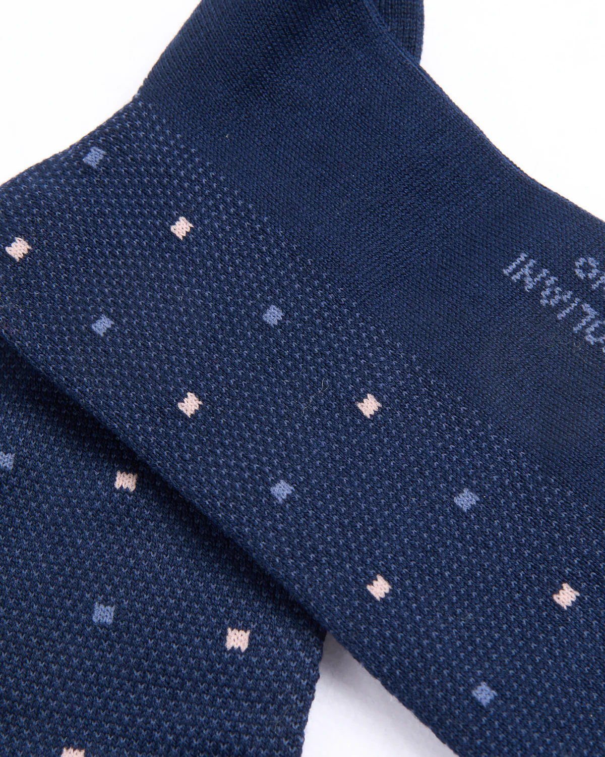 Navy Pima Cotton Contemporary Dots Socks - Image 3