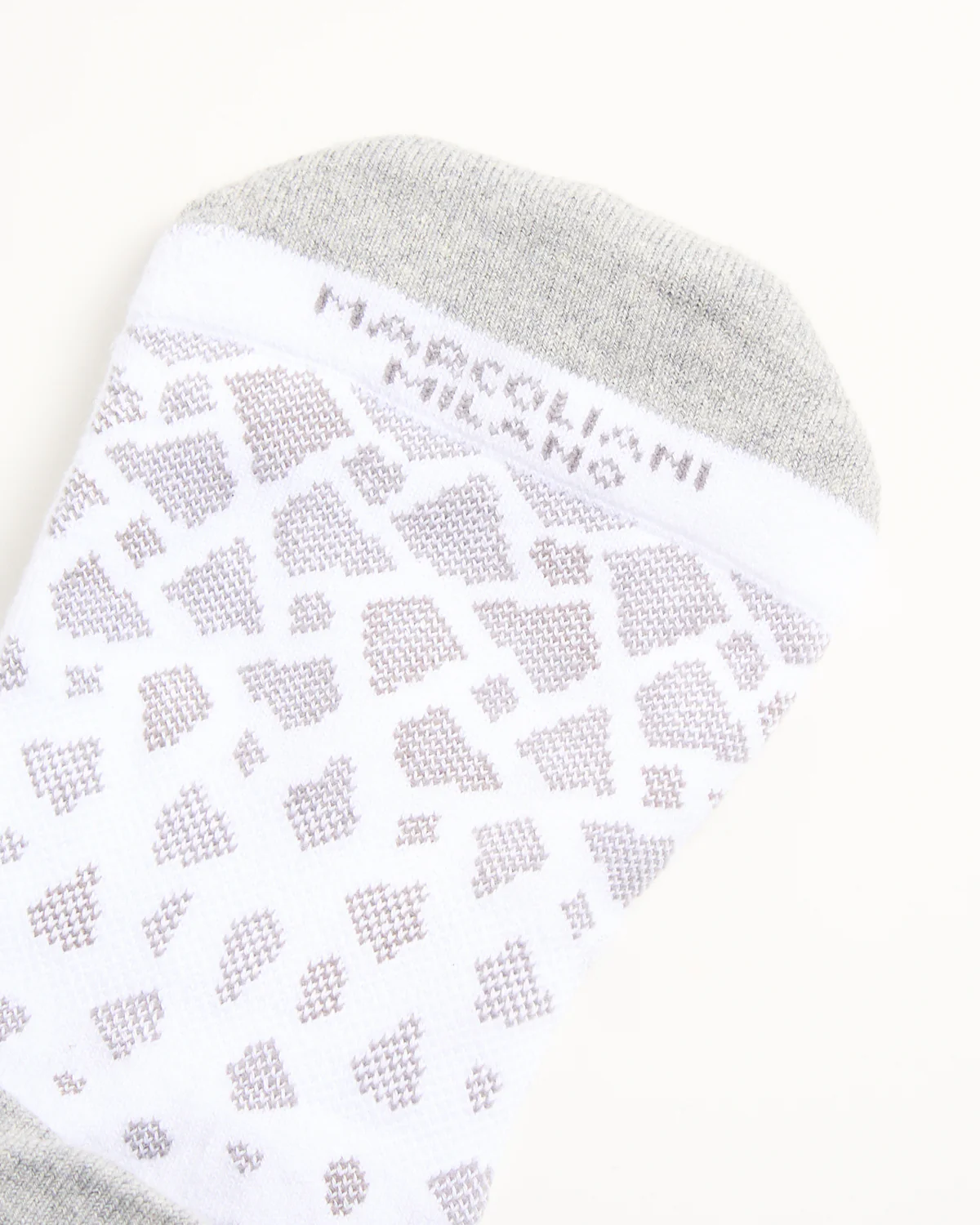 White Pima Cotton Graphic Sneaker Socks - Image 3