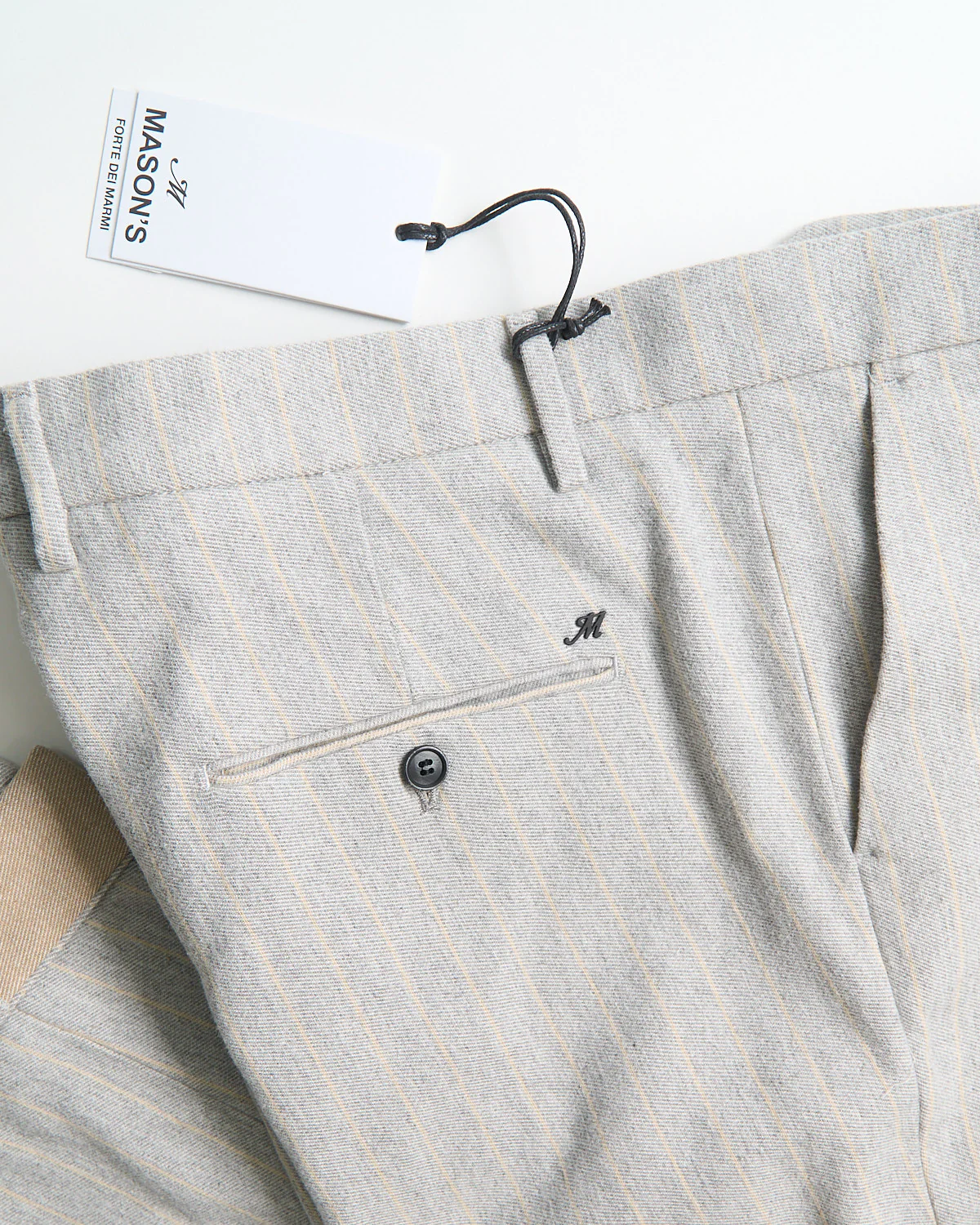 'Boston' Relaxed Silhouette Stripe Brushed Twill Casual Pants - Image 4