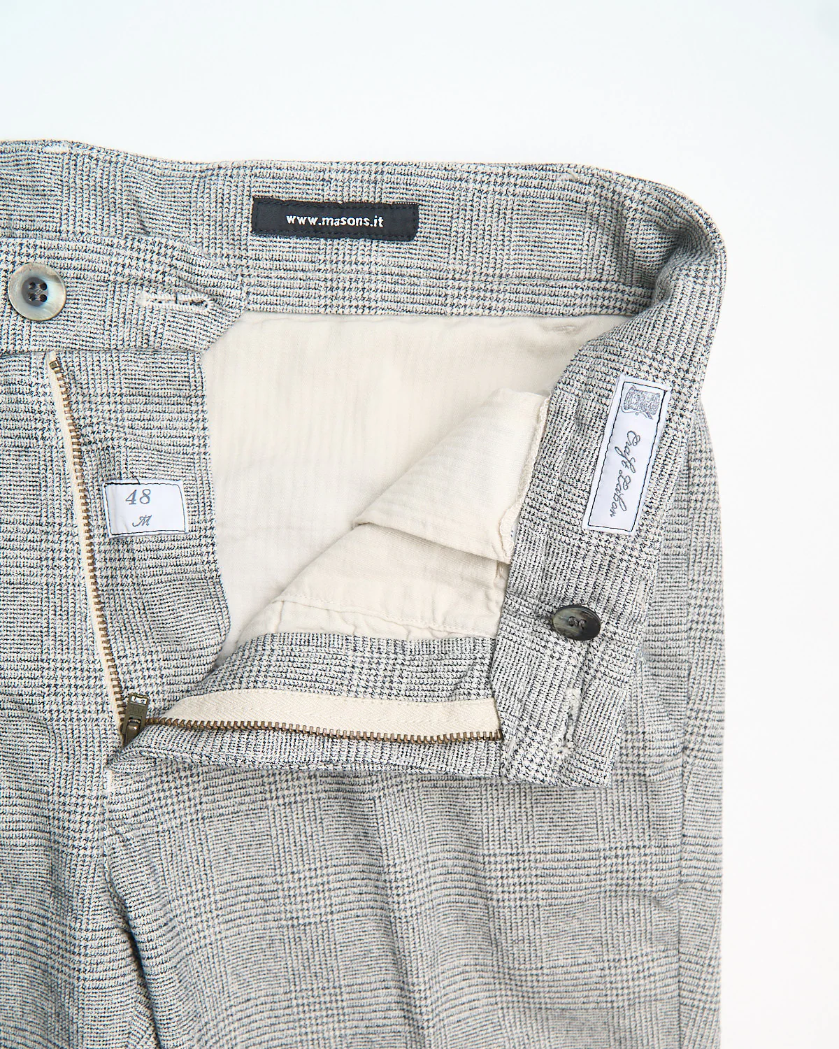 'Torino' Stretch Tailored Fit Glenurquhart Plaid Smart Casual Pants - Image 5