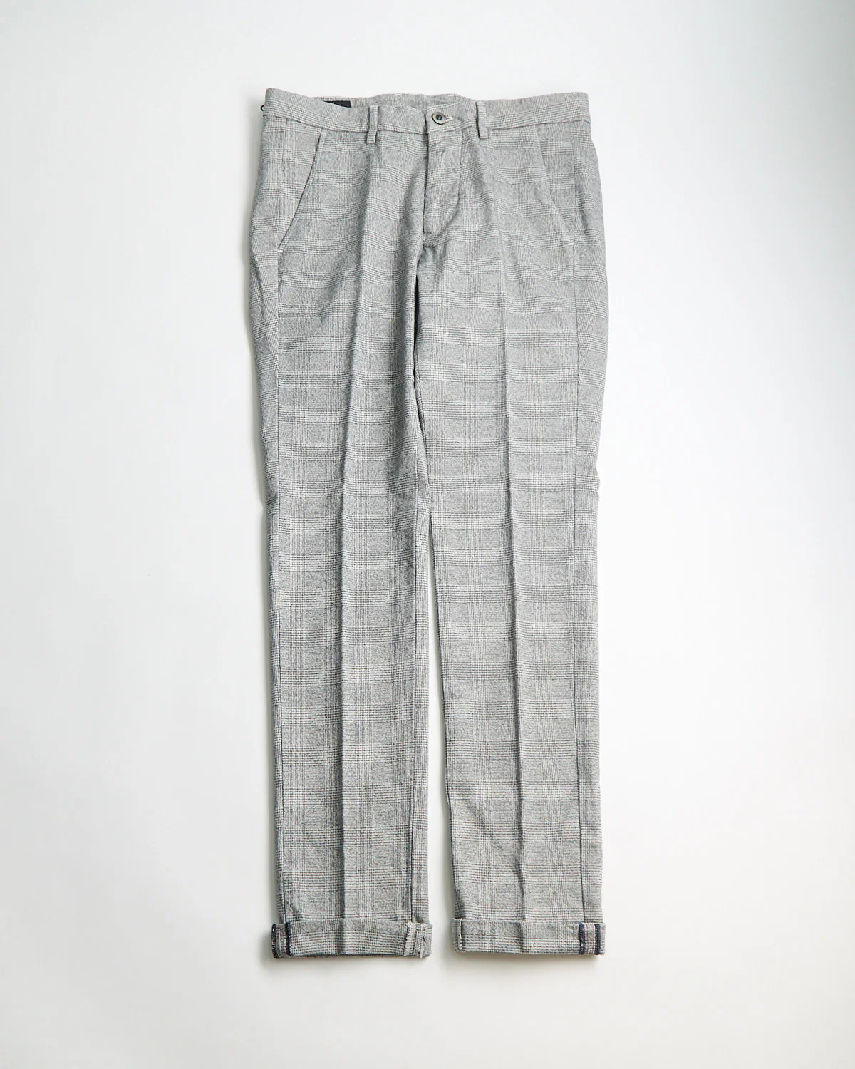 'Torino' Stretch Tailored Fit Glenurquhart Plaid Smart Casual Pants - Image 6