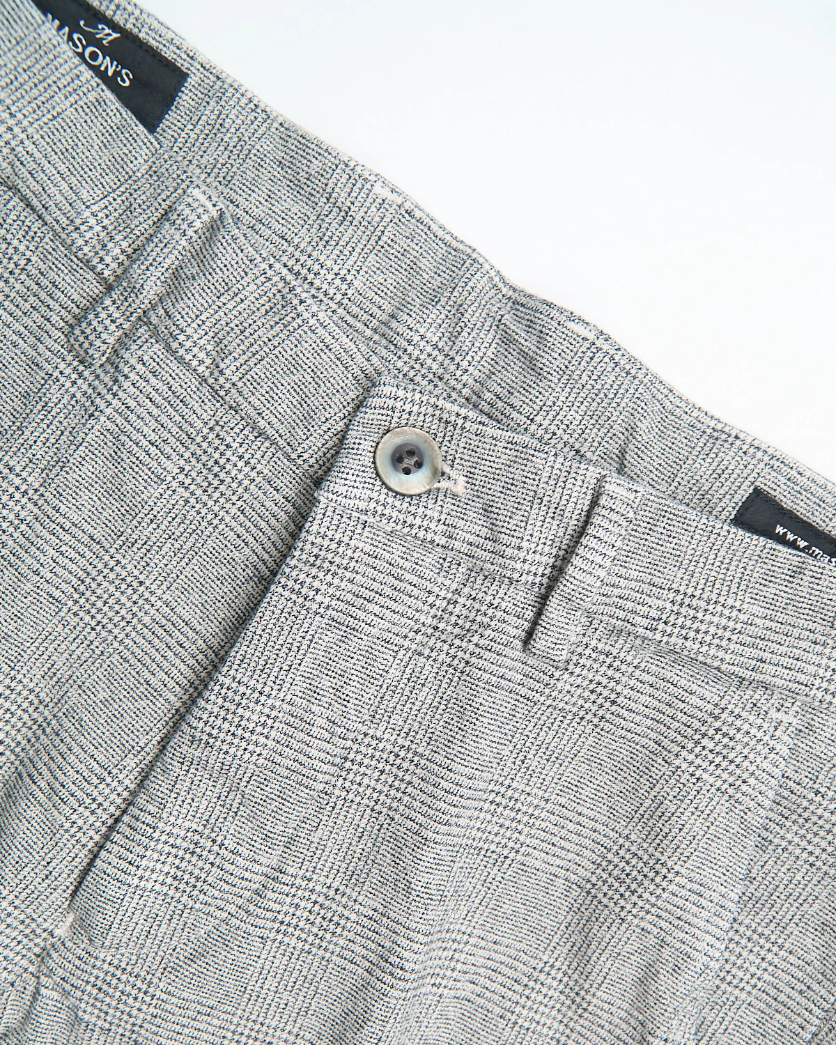 'Torino' Stretch Tailored Fit Glenurquhart Plaid Smart Casual Pants - Image 7