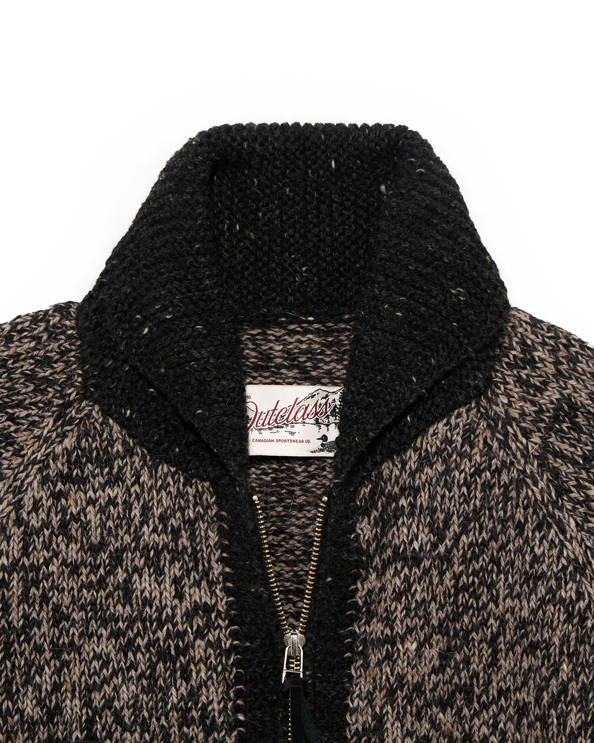 Black/White Marl Zip Cardigan - Image 4