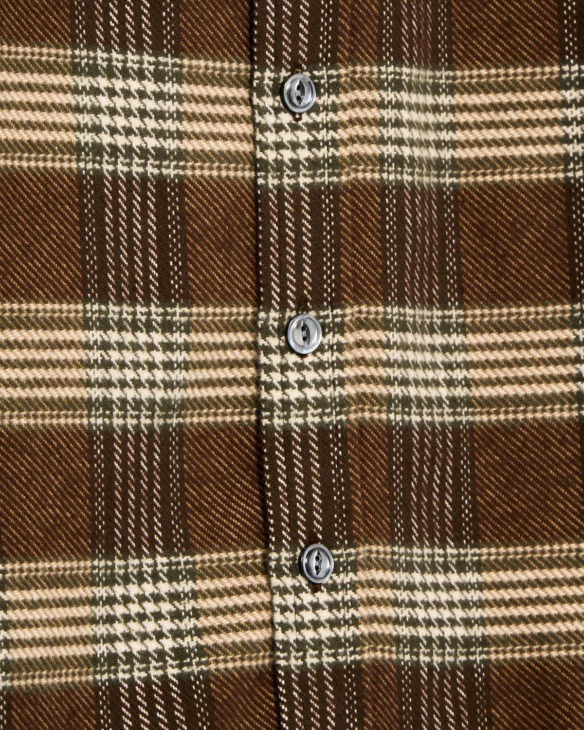 Brown Houndstooth Blanket Easy Shirt - Image 4